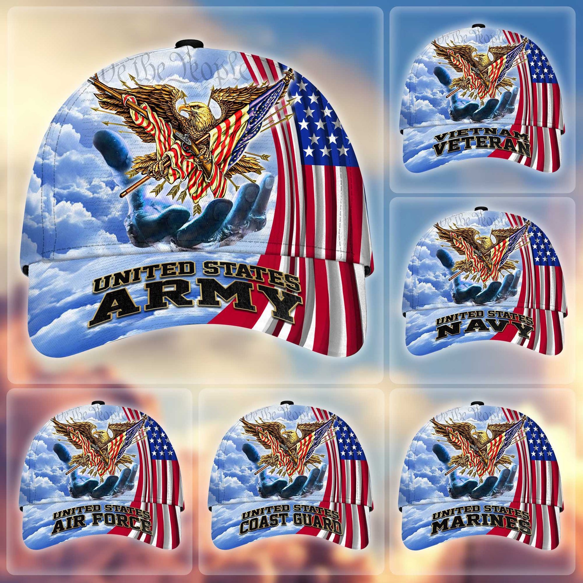 Premium American Pride US Veterans Cap APVC060601