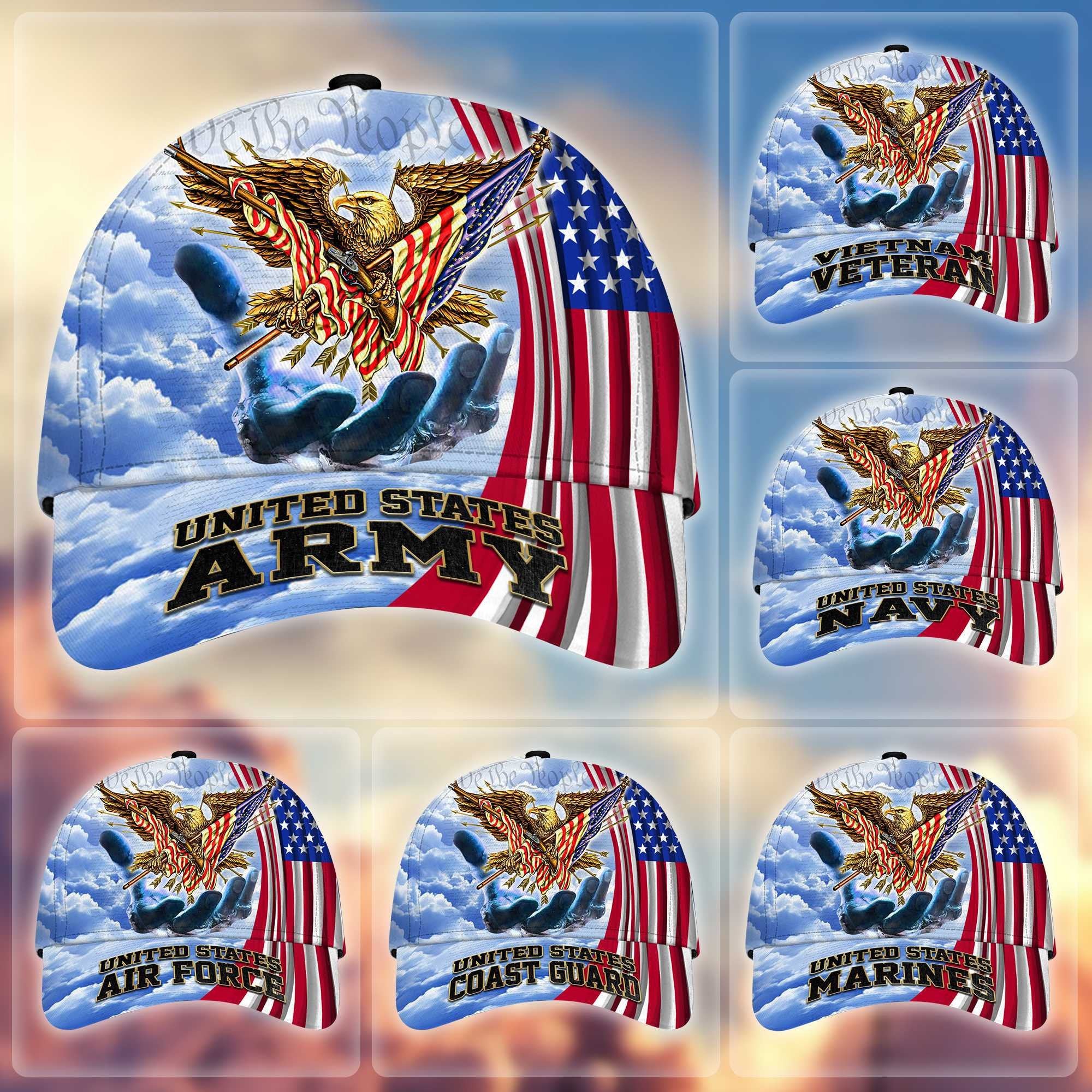 Premium American Pride US Veterans Cap APVC060601