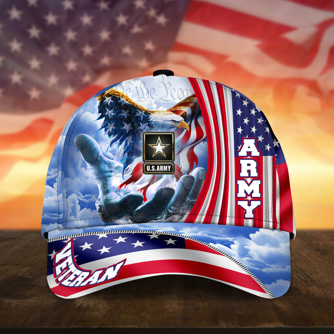 Premium Custom US Army Cap, Gift for Army Veteran, Gift for Veterans Day, Father's Day, Independence Day VPVC002601