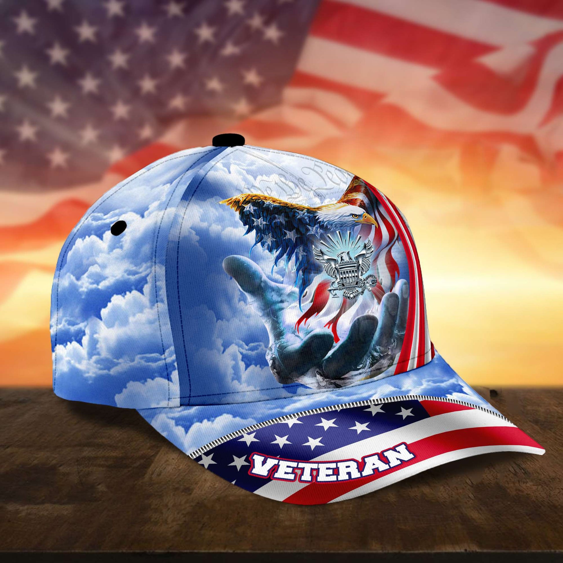 Premium Custom US Navy Cap, Gifts for Navy Veteran, Hat Gifts for Dad, for Husband, Gift for Veterans Day, Father's Day, Independence Day VPVC002602