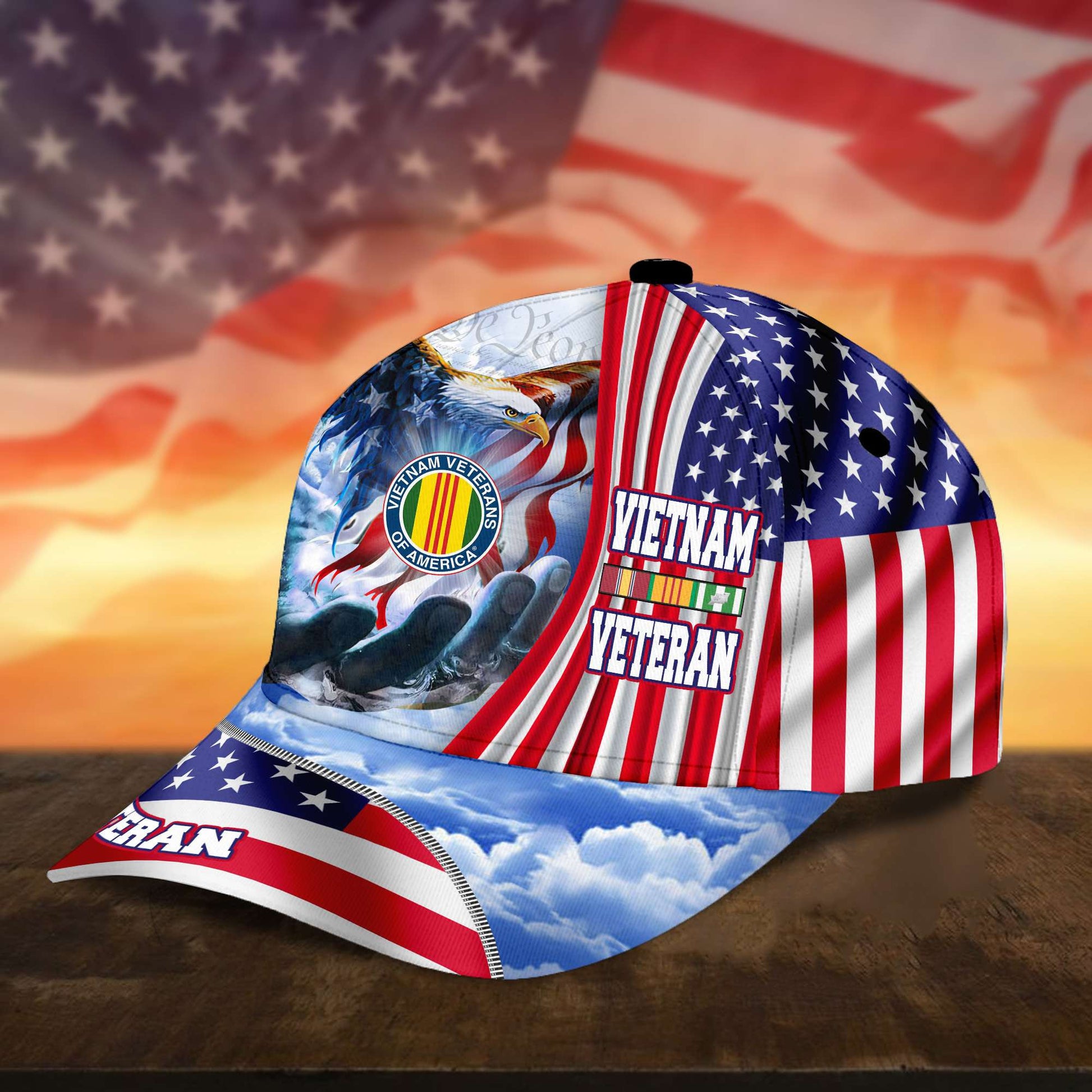 Premium Custom Vietnam Veteran Cap, Gifts for Vietnam Veteran, Hat Gifts for Dad, for Husband, Gift for Veterans Day, Father's Day, Independence Day VPVC002606