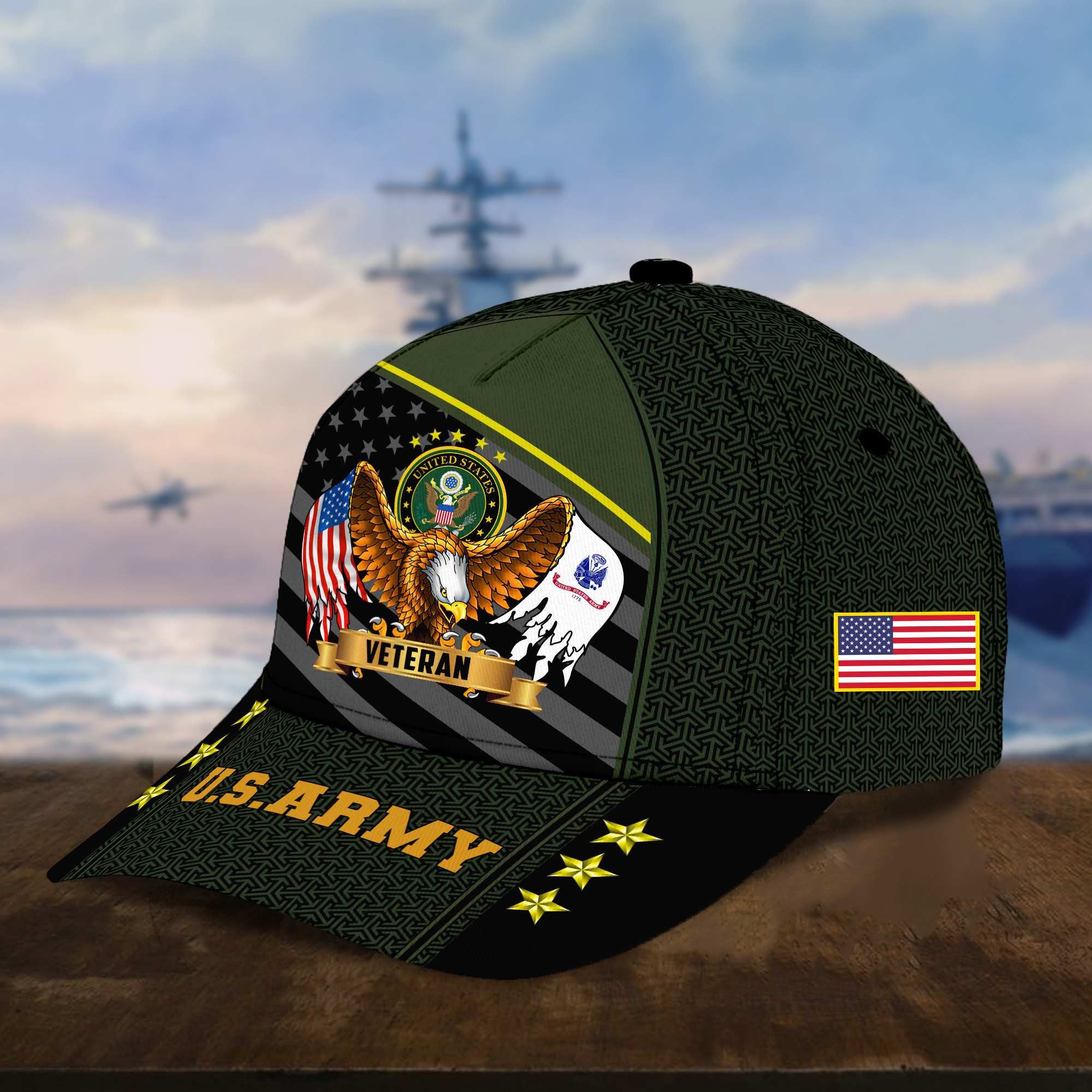 Premium US Army Cap, Gifts for Army Veteran, Hat Gifts for Dad, for Husband VPVC002701