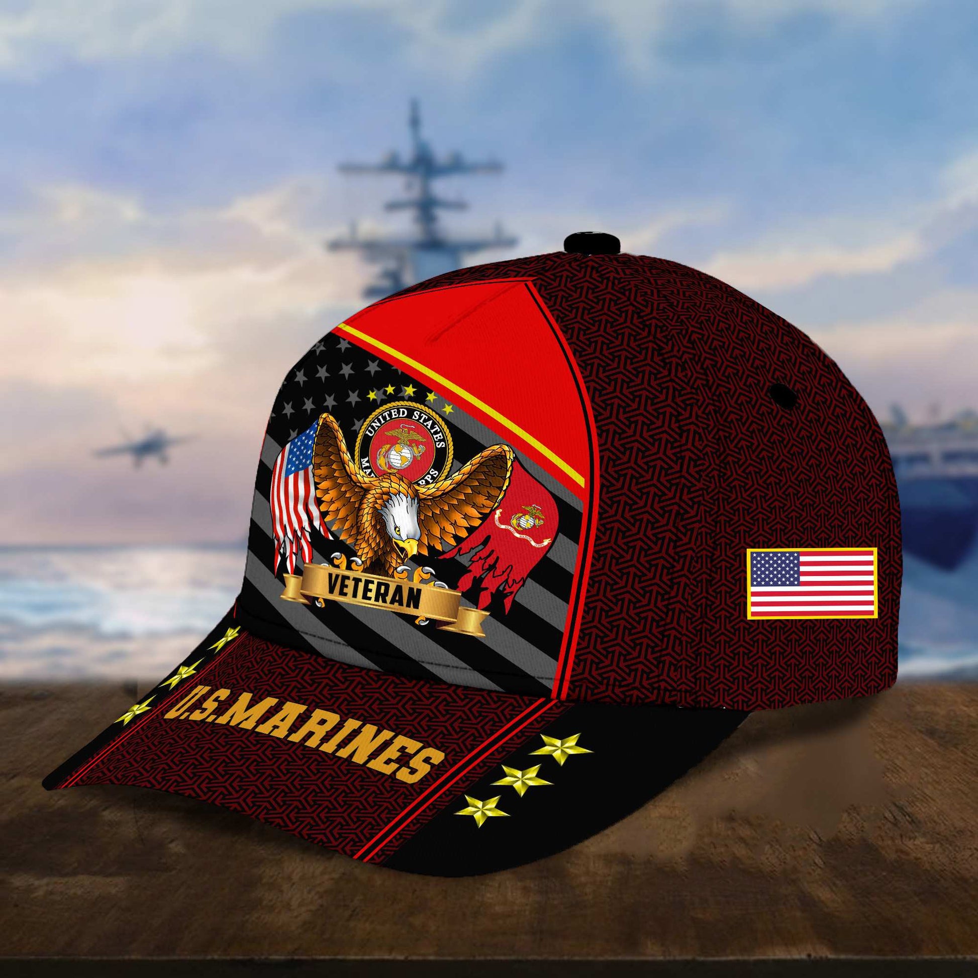 Premium USMC Cap, Gifts for Marine Veteran, Hat Gifts for Dad, for Husband VPVC002703