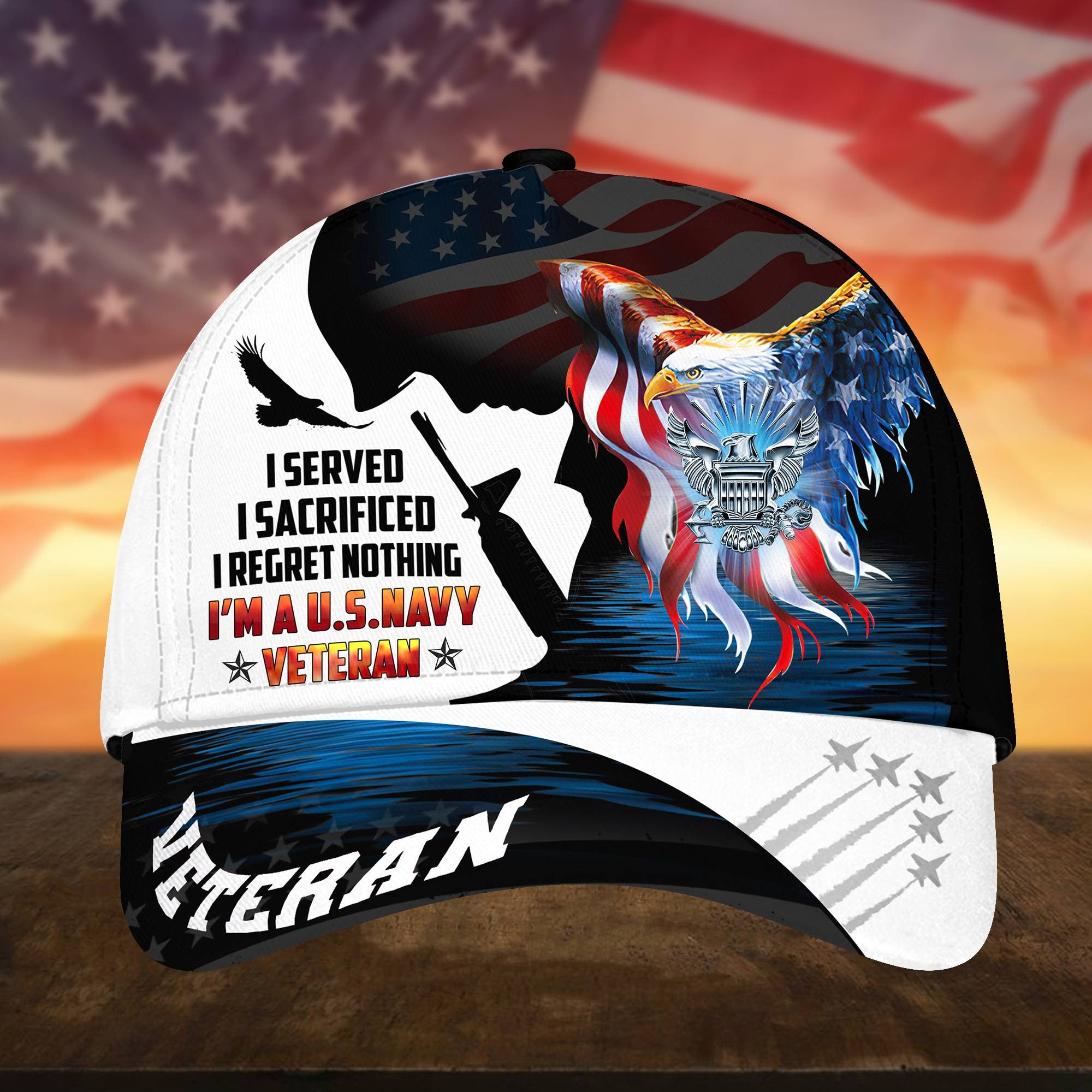US Navy Cap, Gifts for Navy Veteran, Hat Gifts for Dad, for Husband VPVC002802