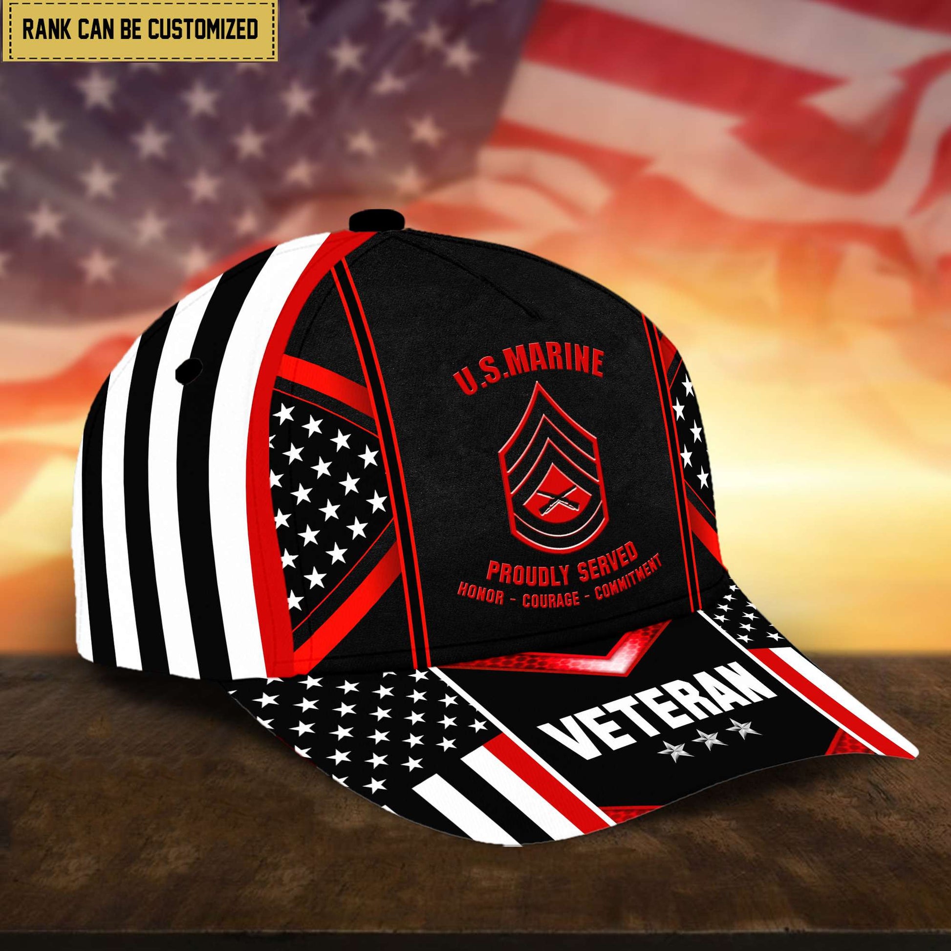 Premium Custom USMC Cap, Hat for Marine Veteran, Gifts for Dad, for Husband VPVC002503