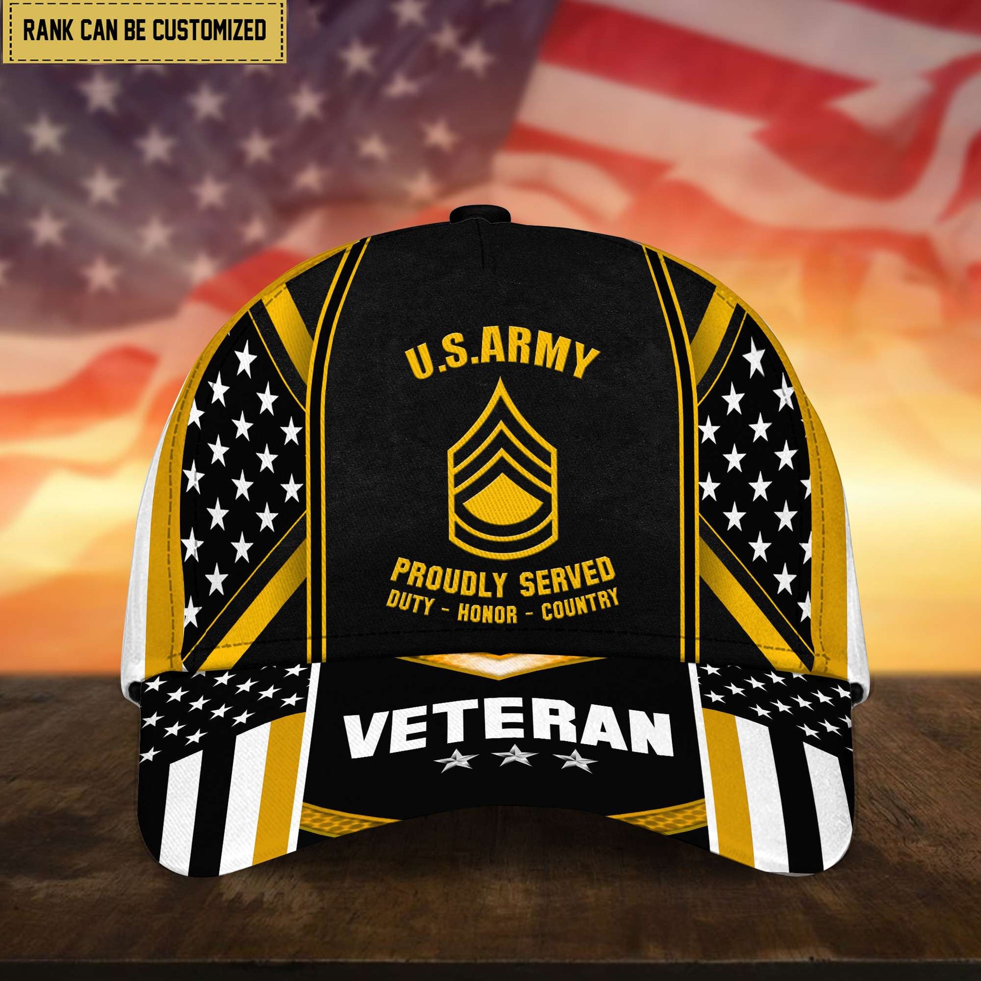 Premium Custom US Army Cap, Hat for Army Veteran, Gifts for Dad, for Husband VPVC002501