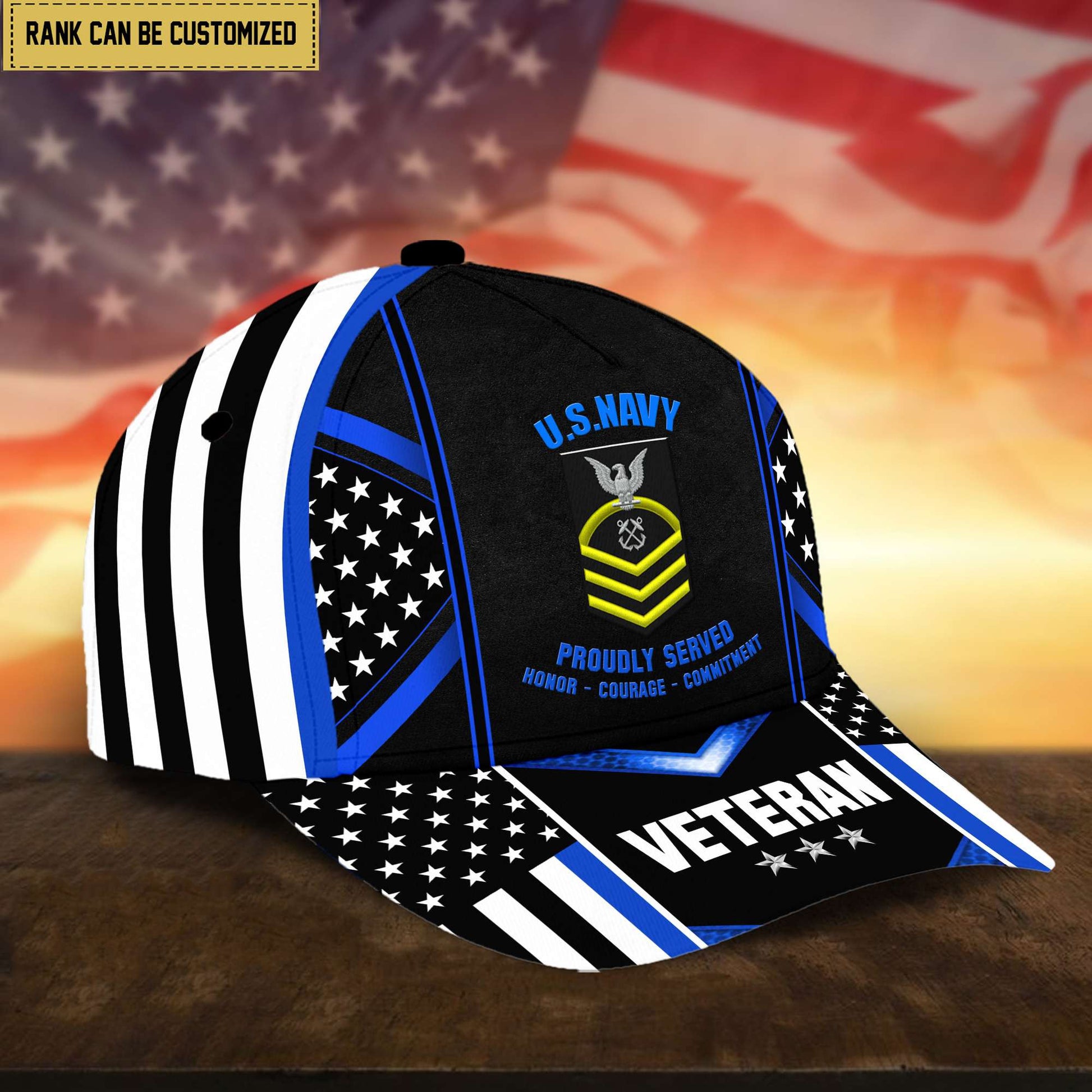 Premium Custom US Navy Cap, Hat for Navy Veteran, Gifts for Dad, for Husband VPVC002502