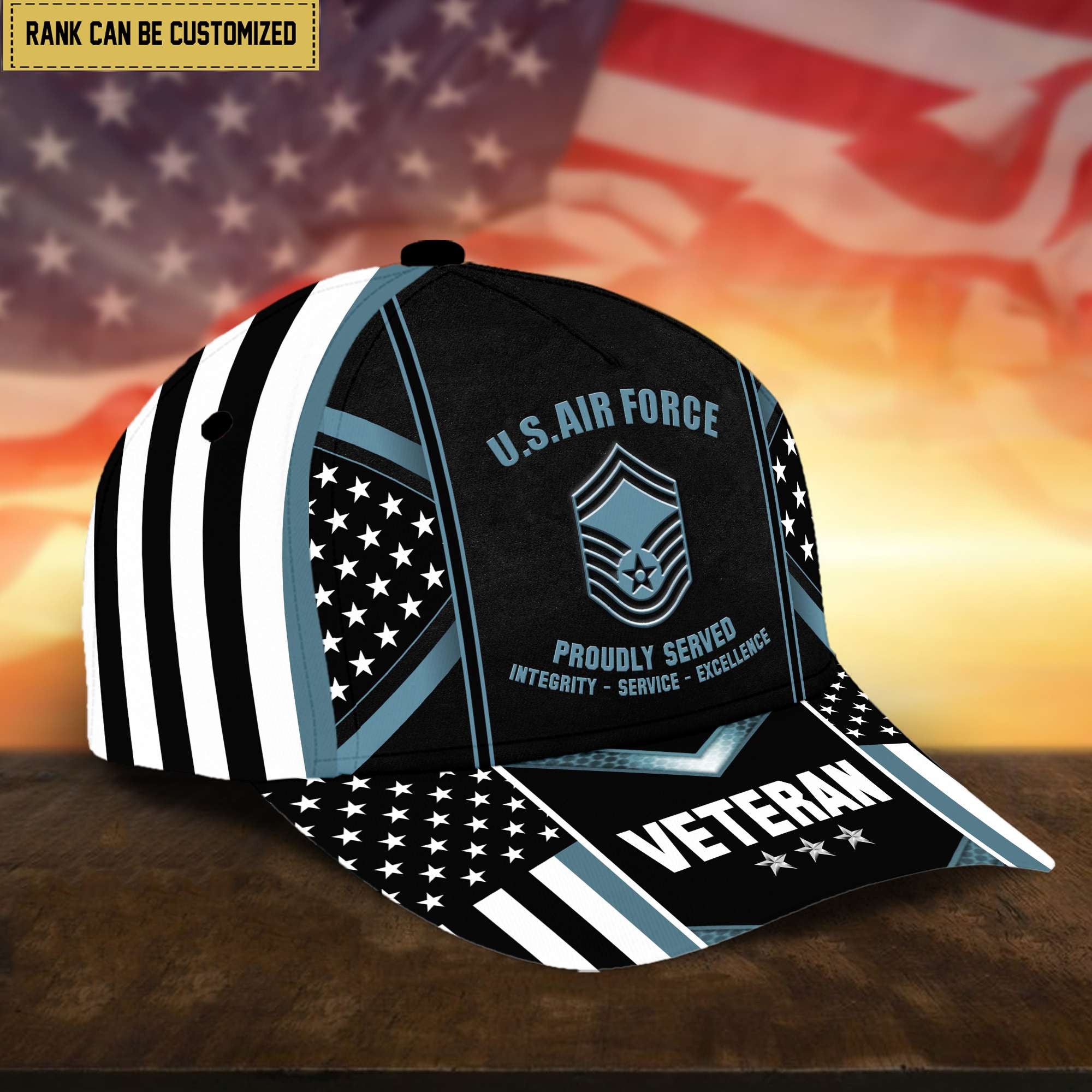 Premium Custom USAF Cap, Hat for Air Force Veteran, Gifts for Dad, for Husband VPVC002504