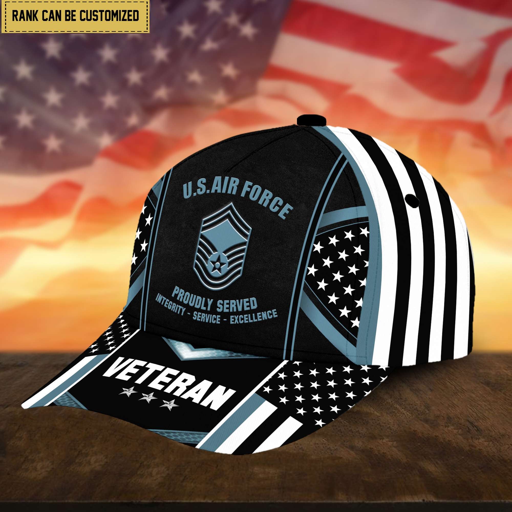 Premium Custom USAF Cap, Hat for Air Force Veteran, Gifts for Dad, for Husband VPVC002504