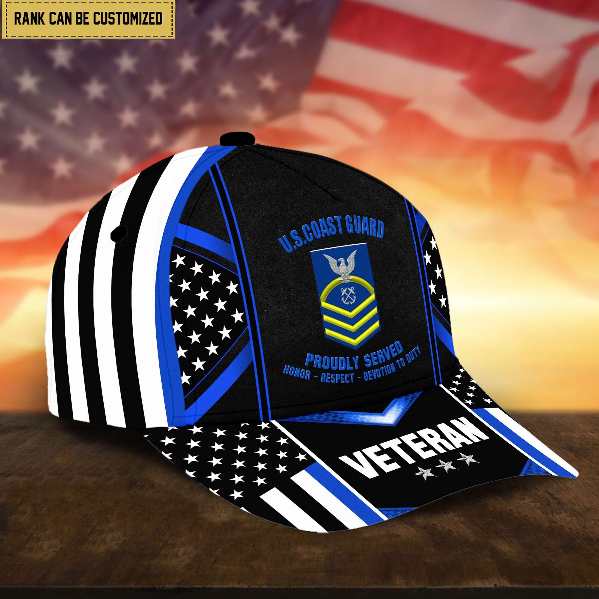Premium Custom USCG Cap, Hat for Coast Guard Veteran, Gifts for Dad, for Husband VPVC002505