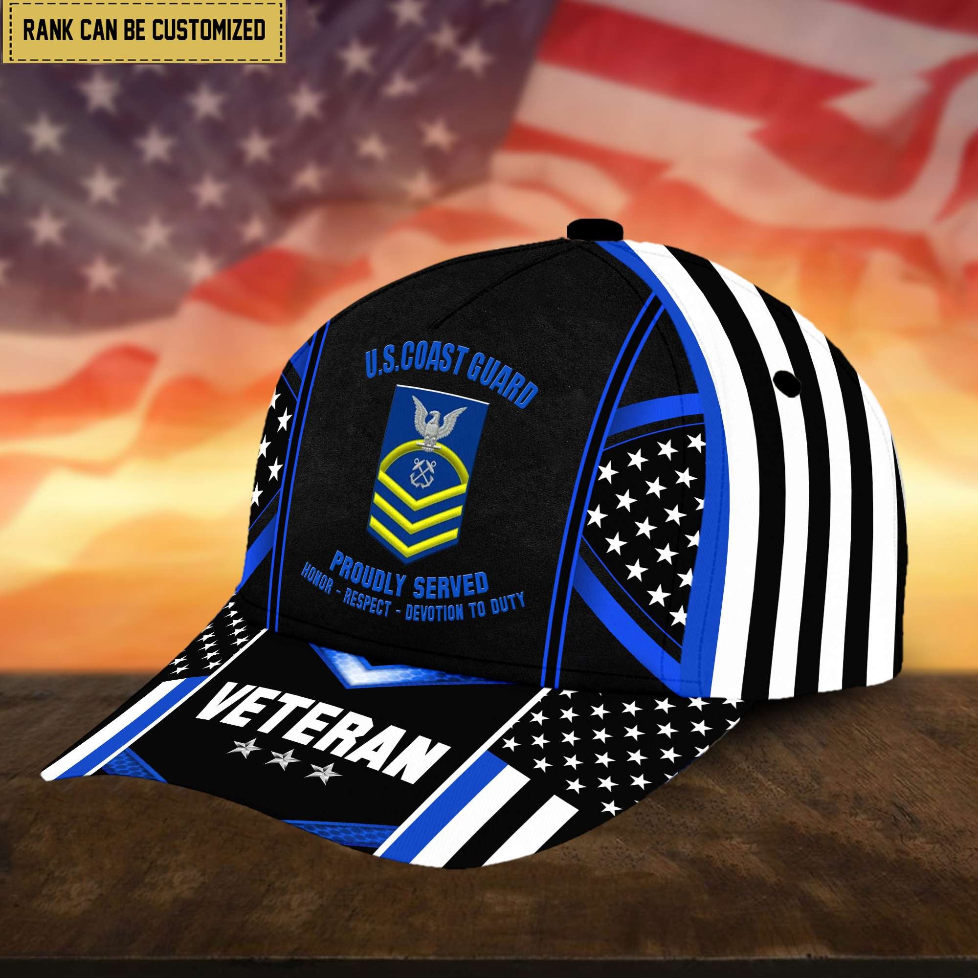 Premium Custom USCG Cap, Hat for Coast Guard Veteran, Gifts for Dad, for Husband VPVC002505