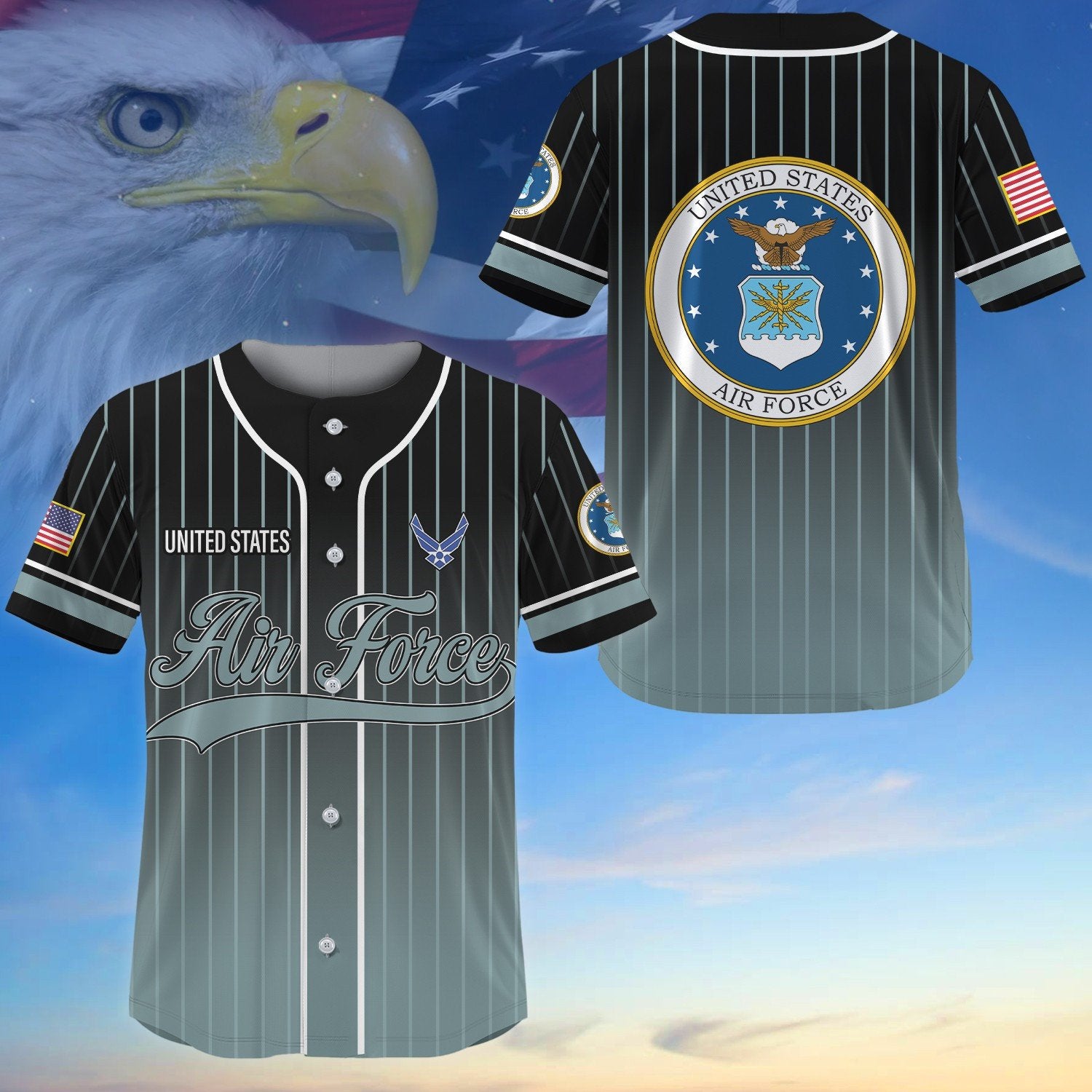 Premium US Veterans Baseball Jersey, Gifts for Army, Navy, Marine, Air Force, Coast Guard, Vietnam Veteran APVC240601