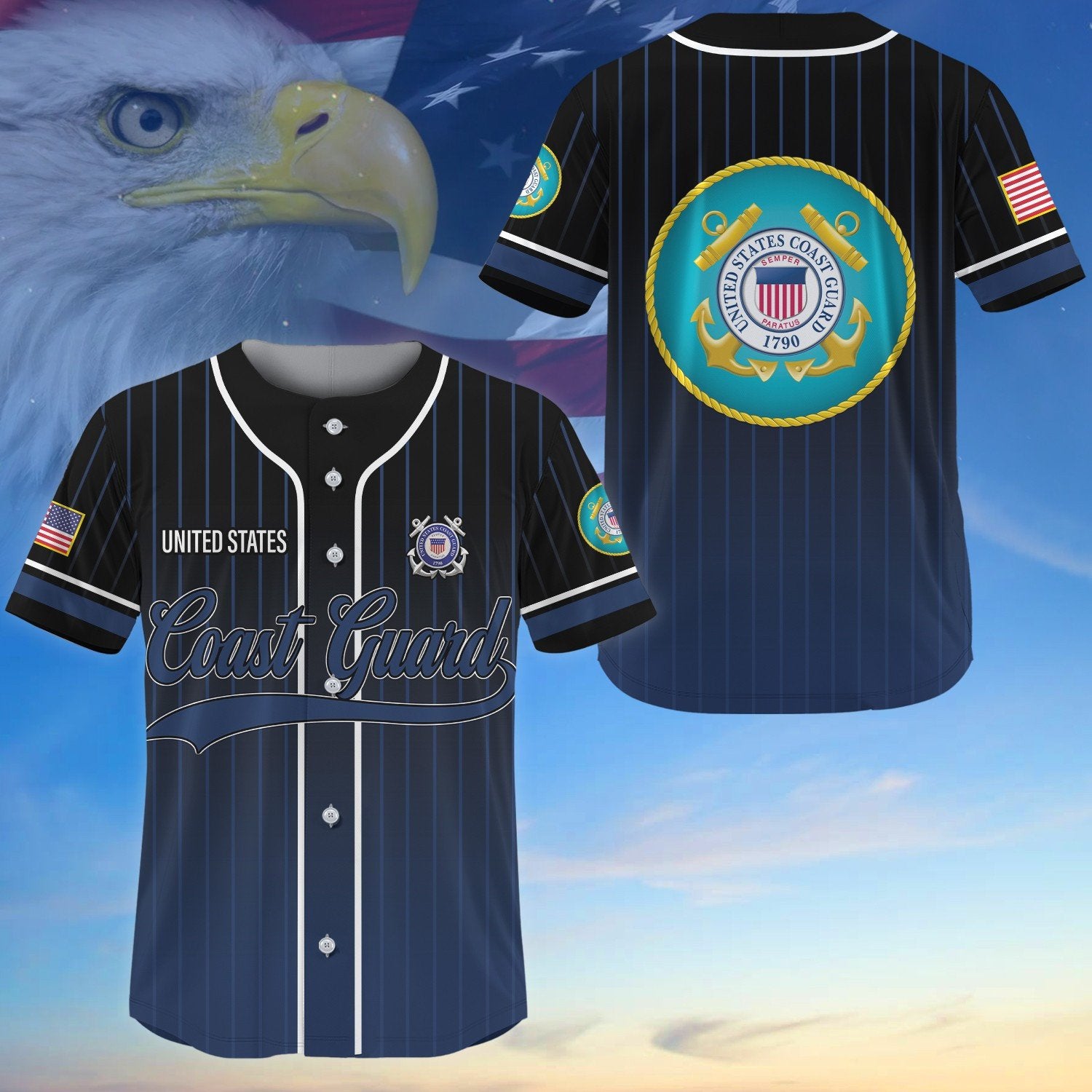 Premium US Veterans Baseball Jersey, Gifts for Army, Navy, Marine, Air Force, Coast Guard, Vietnam Veteran APVC240601