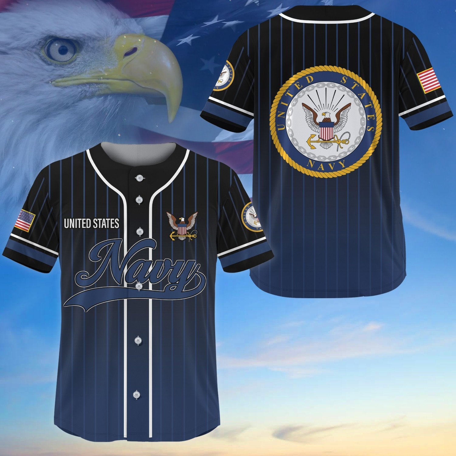 Premium US Veterans Baseball Jersey, Gifts for Army, Navy, Marine, Air Force, Coast Guard, Vietnam Veteran APVC240601