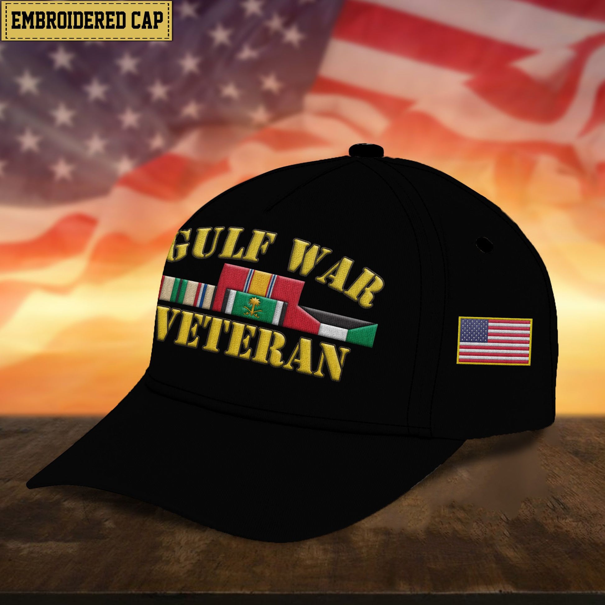 Premium Gulf War Veteran Embroidered Cap, Gifts for Gulf War Veteran, Gifts for Father's Day, Veterans Day VPVC300903
