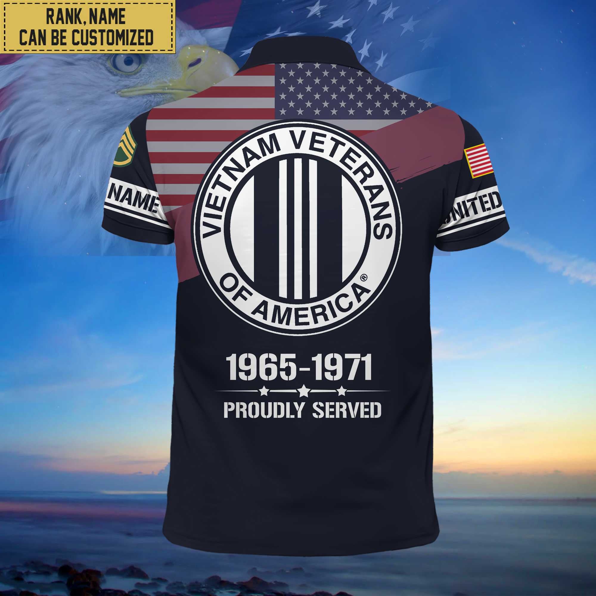 Premium Custom Vietnam Veteran Polo Shirt, Gifts for Vietnam Veteran, Gifts For Dad, For Husband VPVC202106