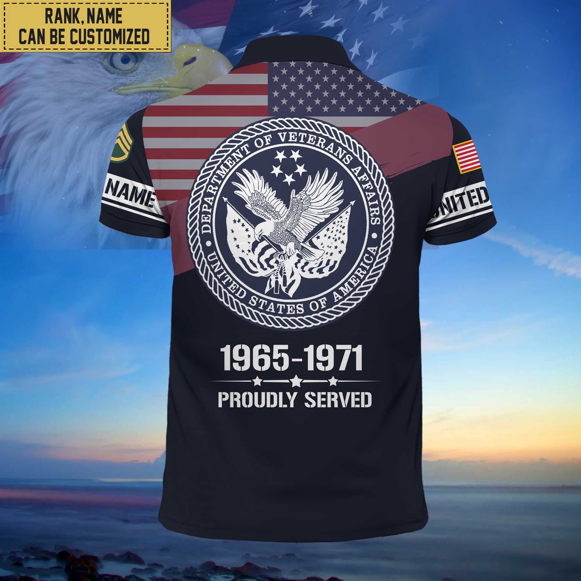Premium Custom US Veteran Polo Shirt, Gifts for US Veteran, Gifts For Dad, For Husband VPVC202107