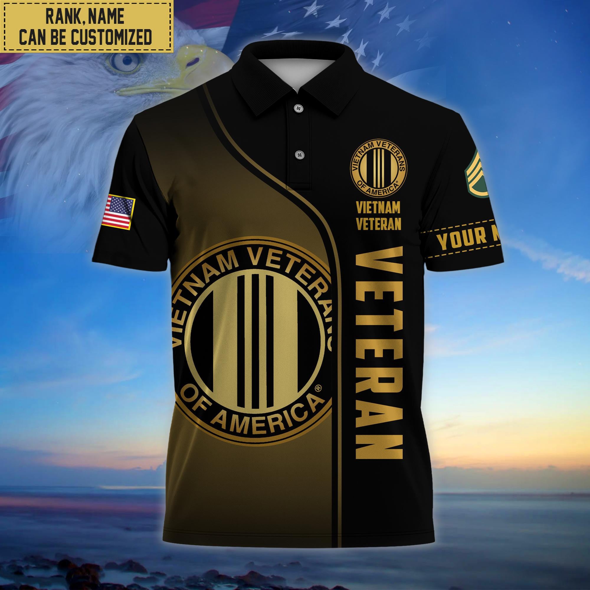 Premium Custom Vietnam Veteran Polo Shirt, Gifts for Vietnam Veteran, Gifts For Dad, For Husband VPVC202206