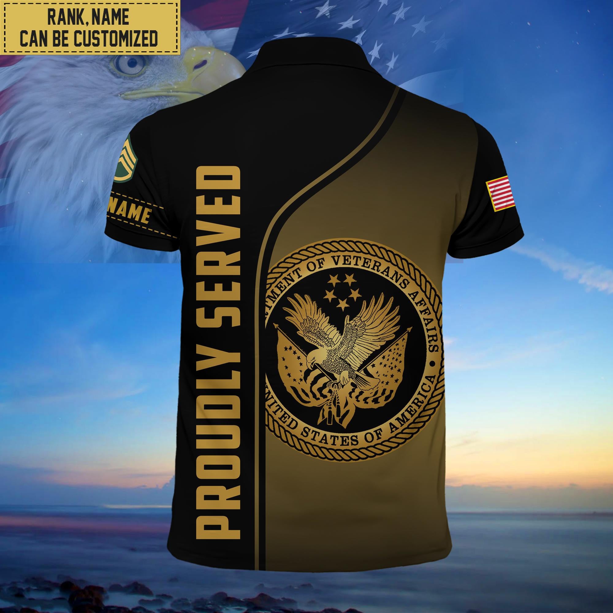 Premium Custom US Veteran Polo Shirt, Gifts for US Veteran, Gifts For Dad, For Husband VPVC202207