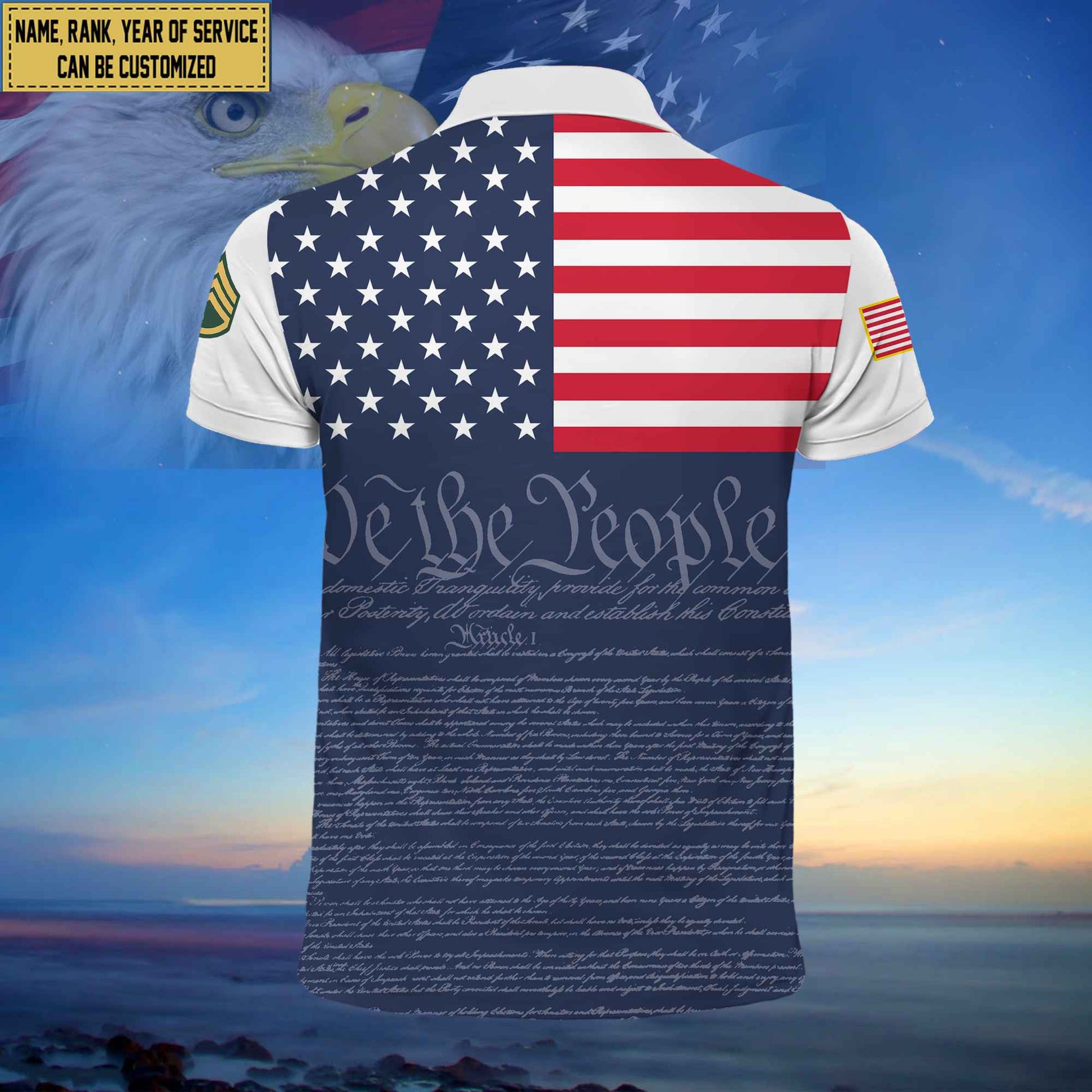 Premium Custom Name, Rank Vietnam Veteran Polo Shirt, Gifts for Vietnam Veteran VPVC202306