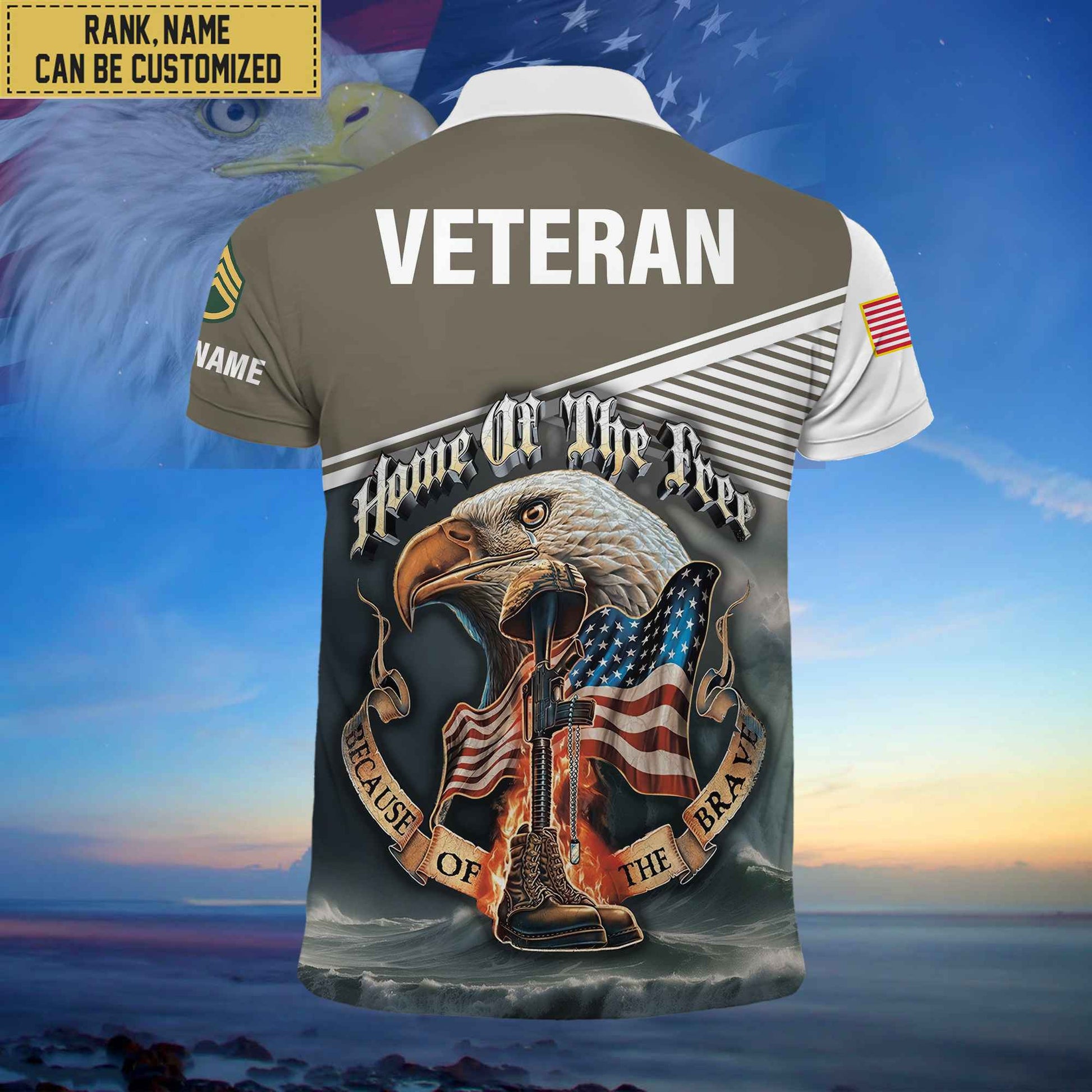 Premium Custom US Army Polo Shirt, Gifts For Veterans Day, Father's Day, Gifts for Army Veteran VPVC202701