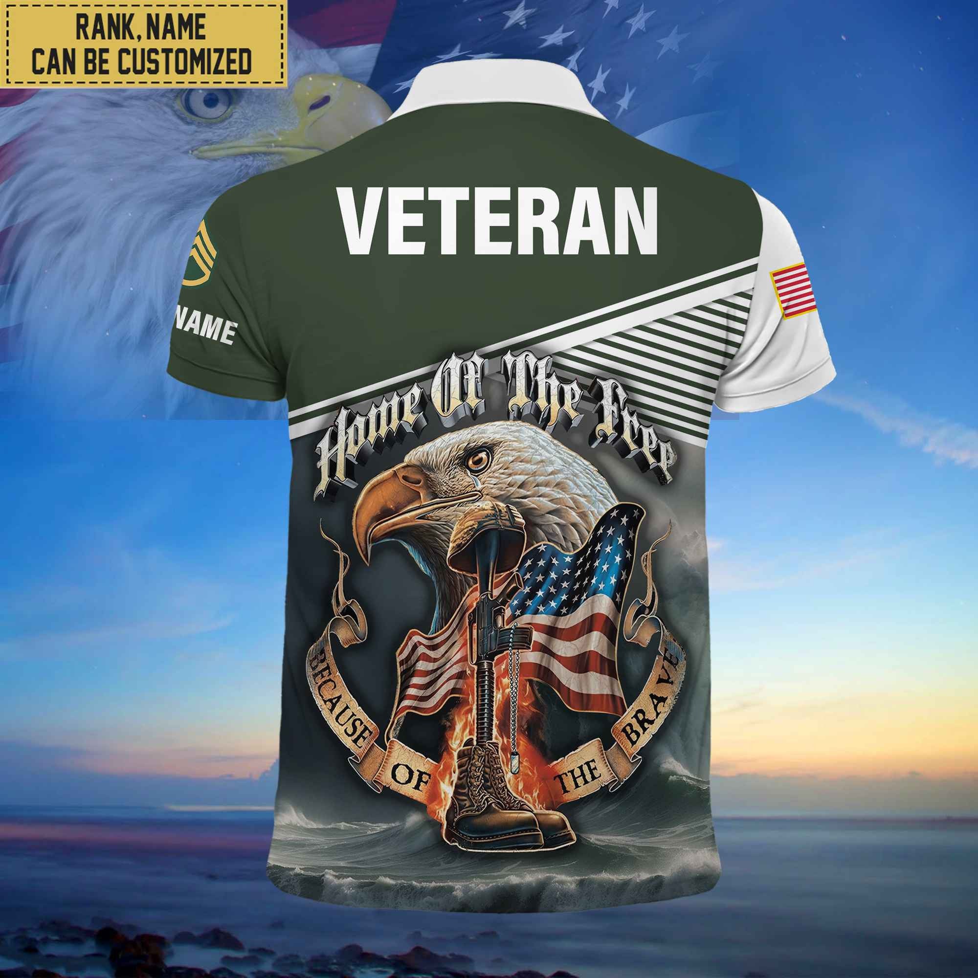 Premium Custom US Army Polo Shirt, Gifts For Veterans Day, Father's Day, Gifts for Army Veteran VPVC202701