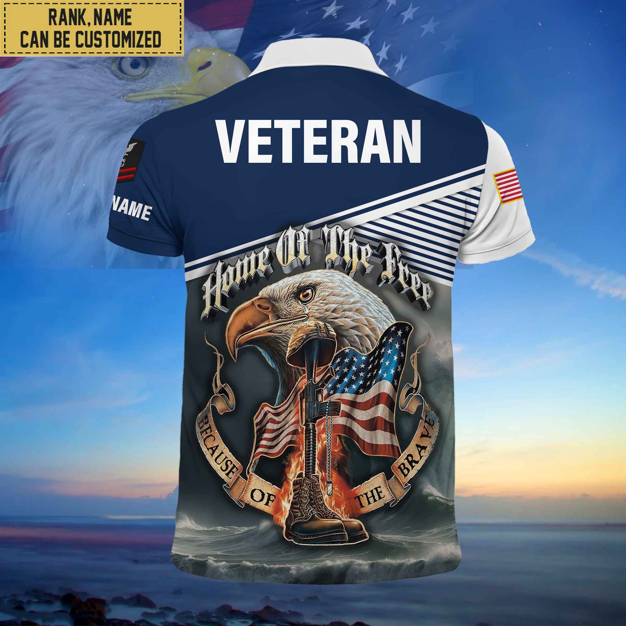 Premium Custom US Navy Polo Shirt, Gifts For Veterans Day, Father's Day, Gifts for Navy Veteran VPVC202702