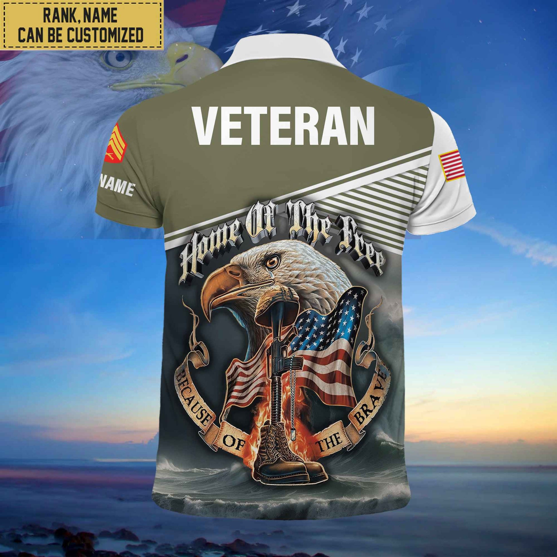 Premium Custom USMC Polo Shirt, Gifts For Veterans Day, Father's Day, Gifts for Marine Veteran VPVC202703