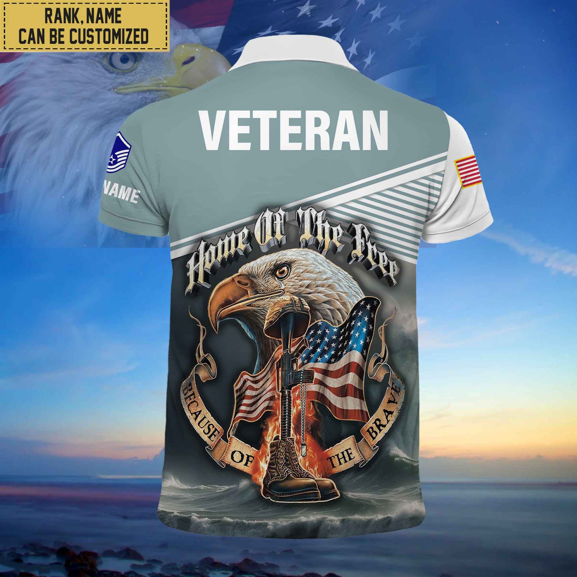 Premium Custom USAF Polo Shirt, Gifts For Veterans Day, Father's Day, Gifts for Air Force Veteran VPVC202704