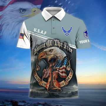 Premium Custom USAF Polo Shirt, Gifts For Veterans Day, Father's Day, Gifts for Air Force Veteran VPVC202704