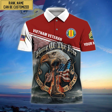 Premium Custom Vietnam Veteran Polo Shirt, Gifts For Veterans Day, Father's Day, Gifts for Vietnam Veteran VPVC202706