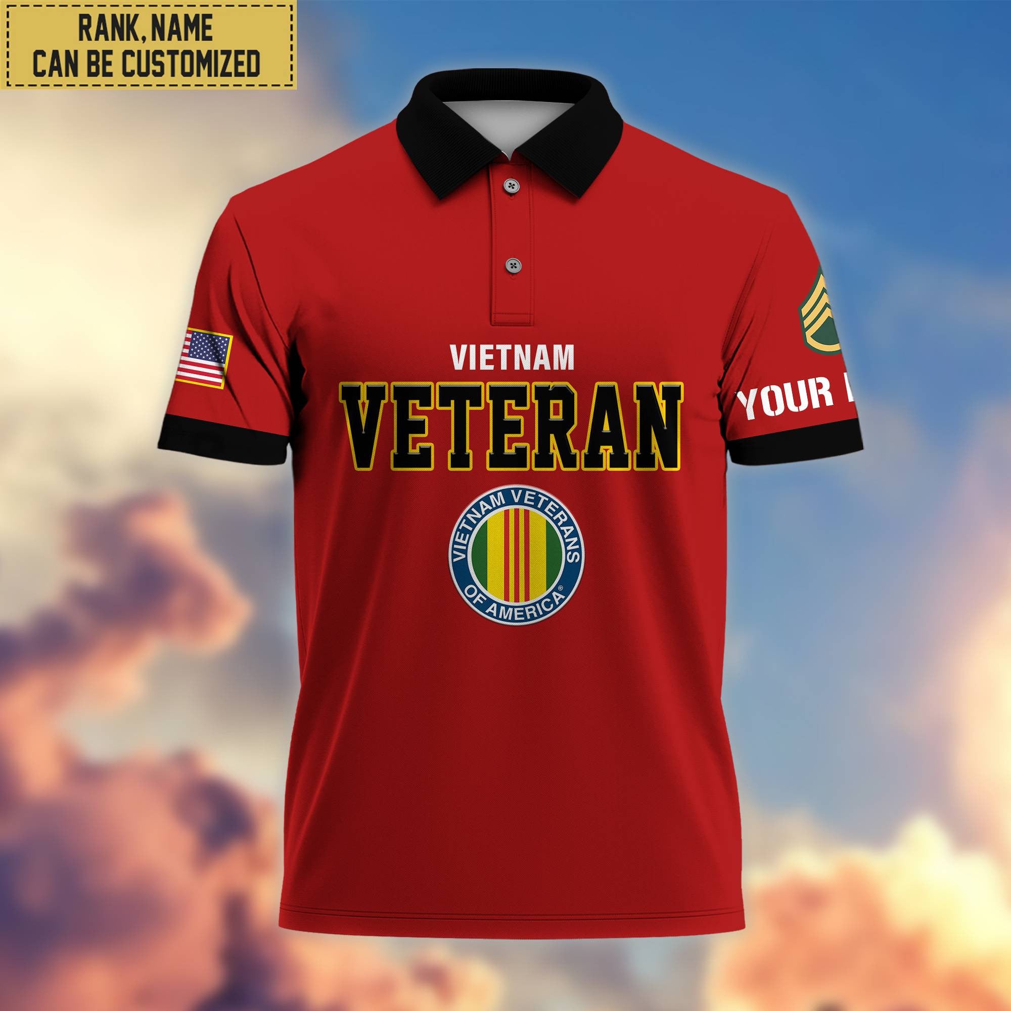 Premium Custom Vietnam Veteran Polo Shirt, Gifts For Veterans Day, Father's Day, Gifts for Vietnam Veteran VPVC202806
