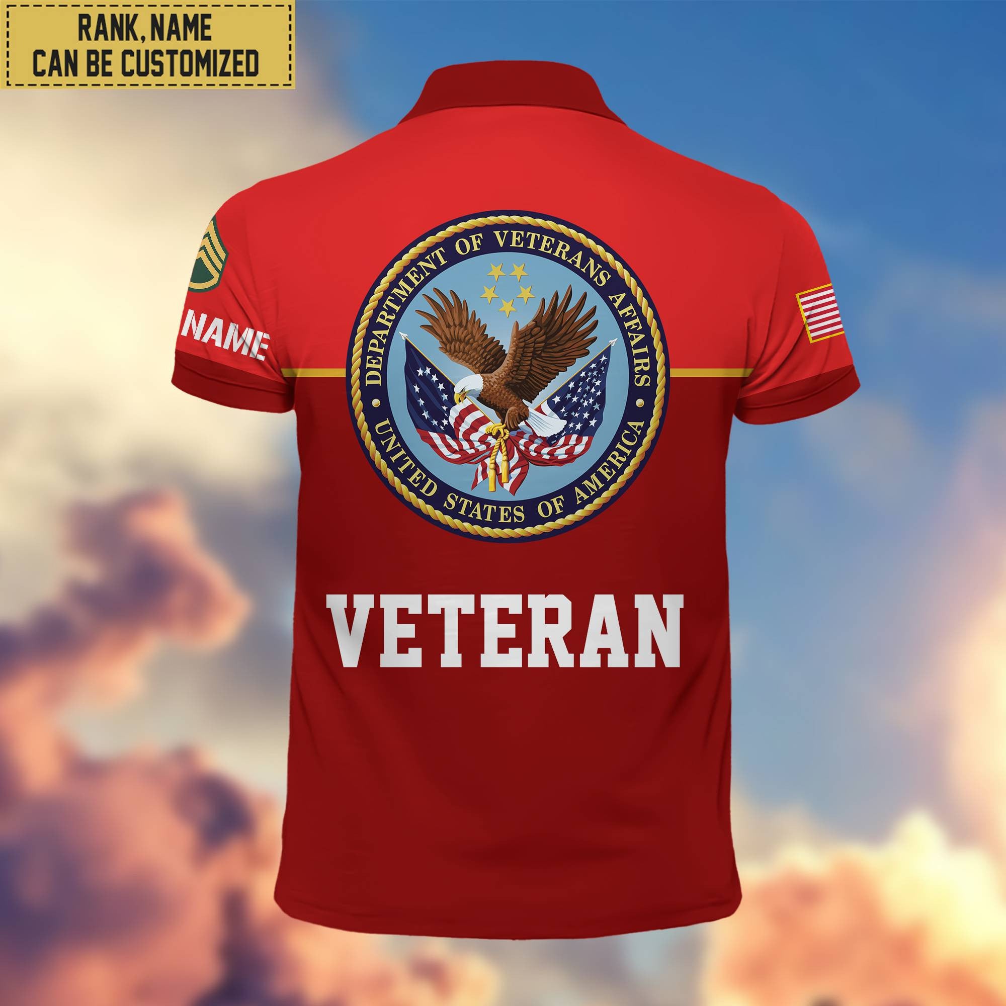 Premium Custom US Veteran Polo Shirt, Gifts For Veterans Day, Father's Day, Gifts for US Veteran VPVC202907