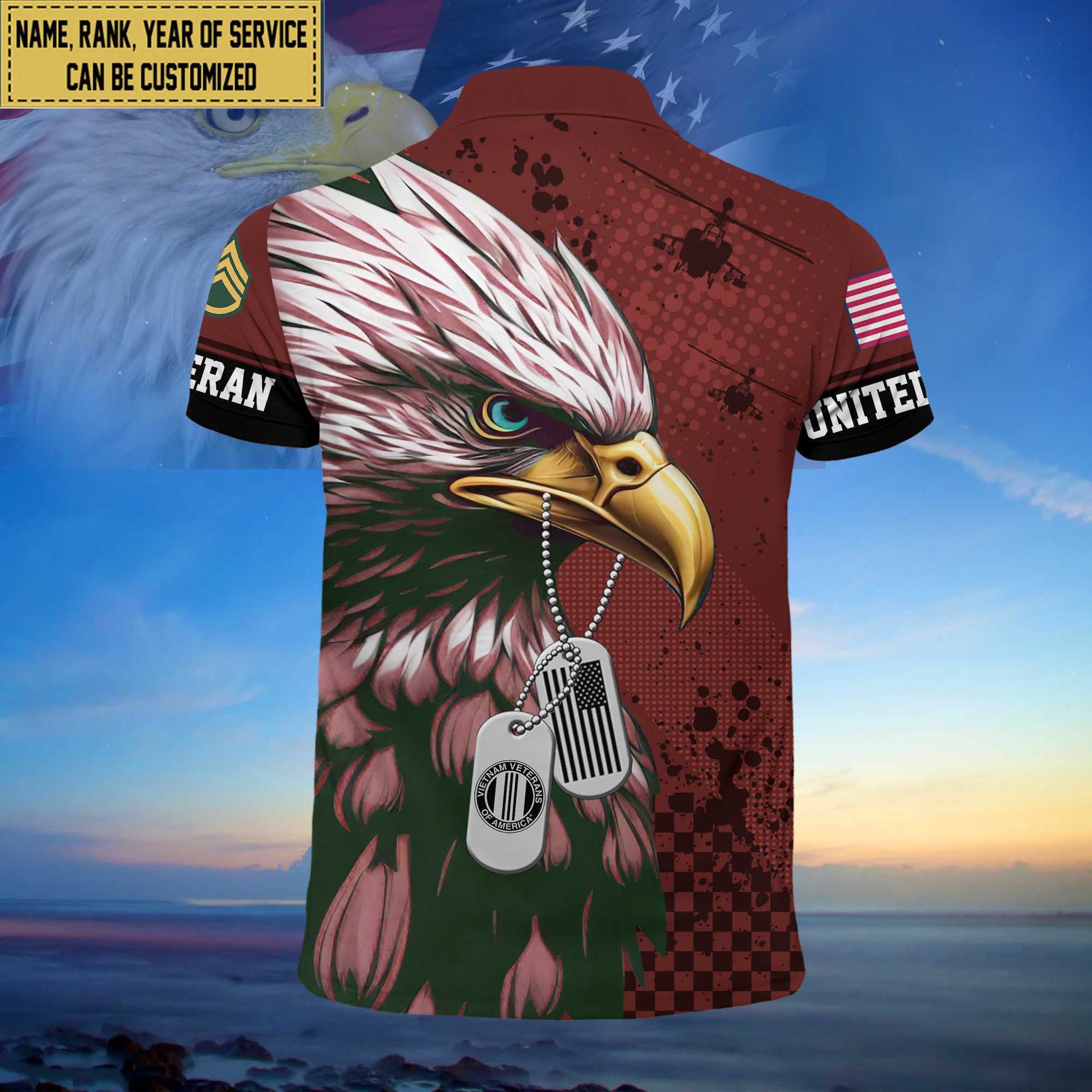 Premium Custom Vietnam Veteran Polo Shirt, Gifts For Dad, For Husband Vietnam Veteran Veteran VPVC203006