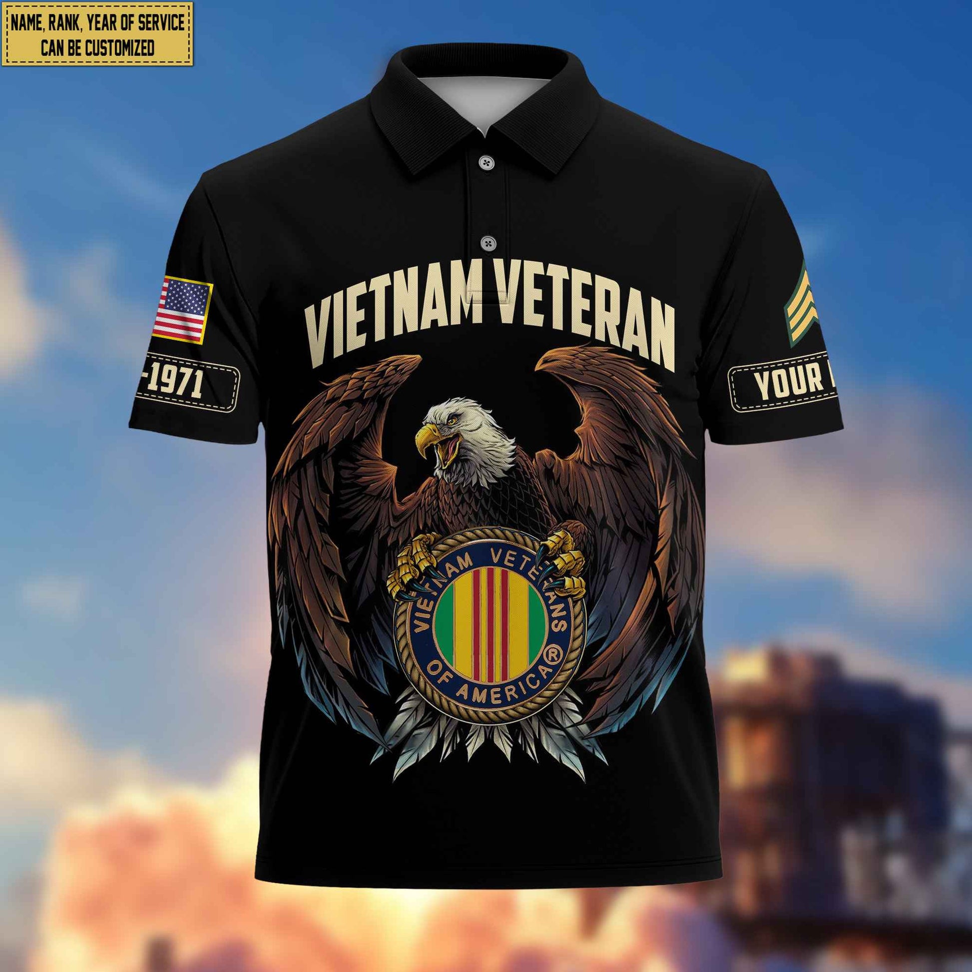 Premium Custom Vietnam Veteran Polo Shirt, Gifts For Veterans Day, Father's Day, Gifts for Vietnam Veteran VPVC203506