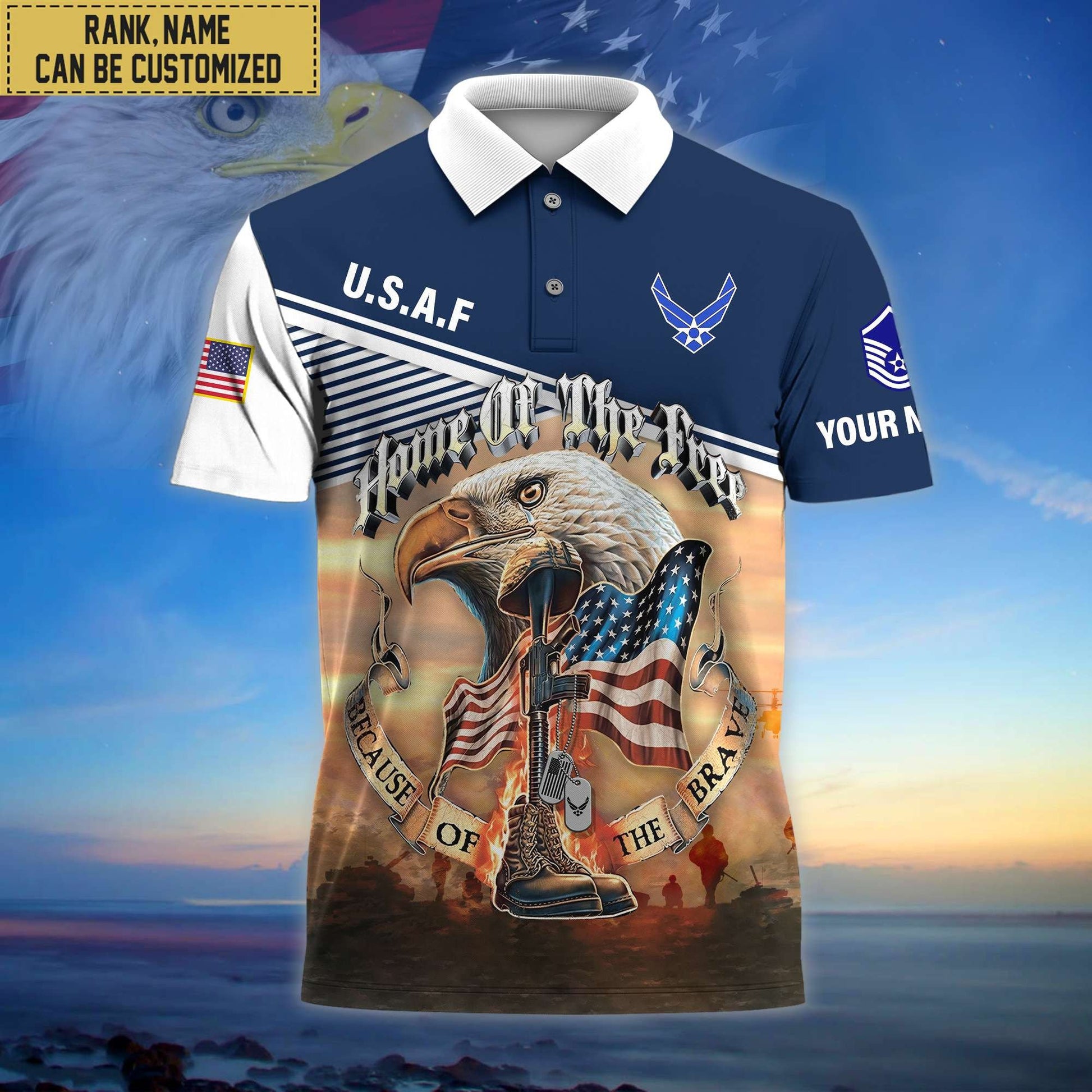 Premium Personalized US Veterans Polo Shirt, Gifts For Independence Day, Veterans Day BPVC150701