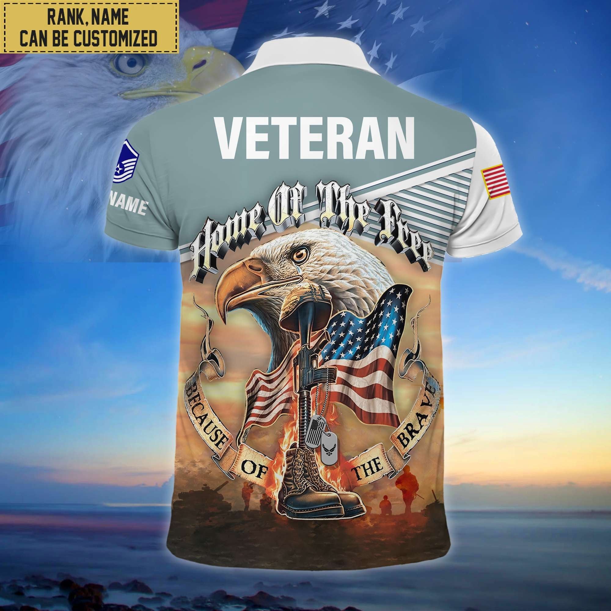 Premium Personalized US Veterans Polo Shirt, Gifts For Independence Day, Veterans Day BPVC150701