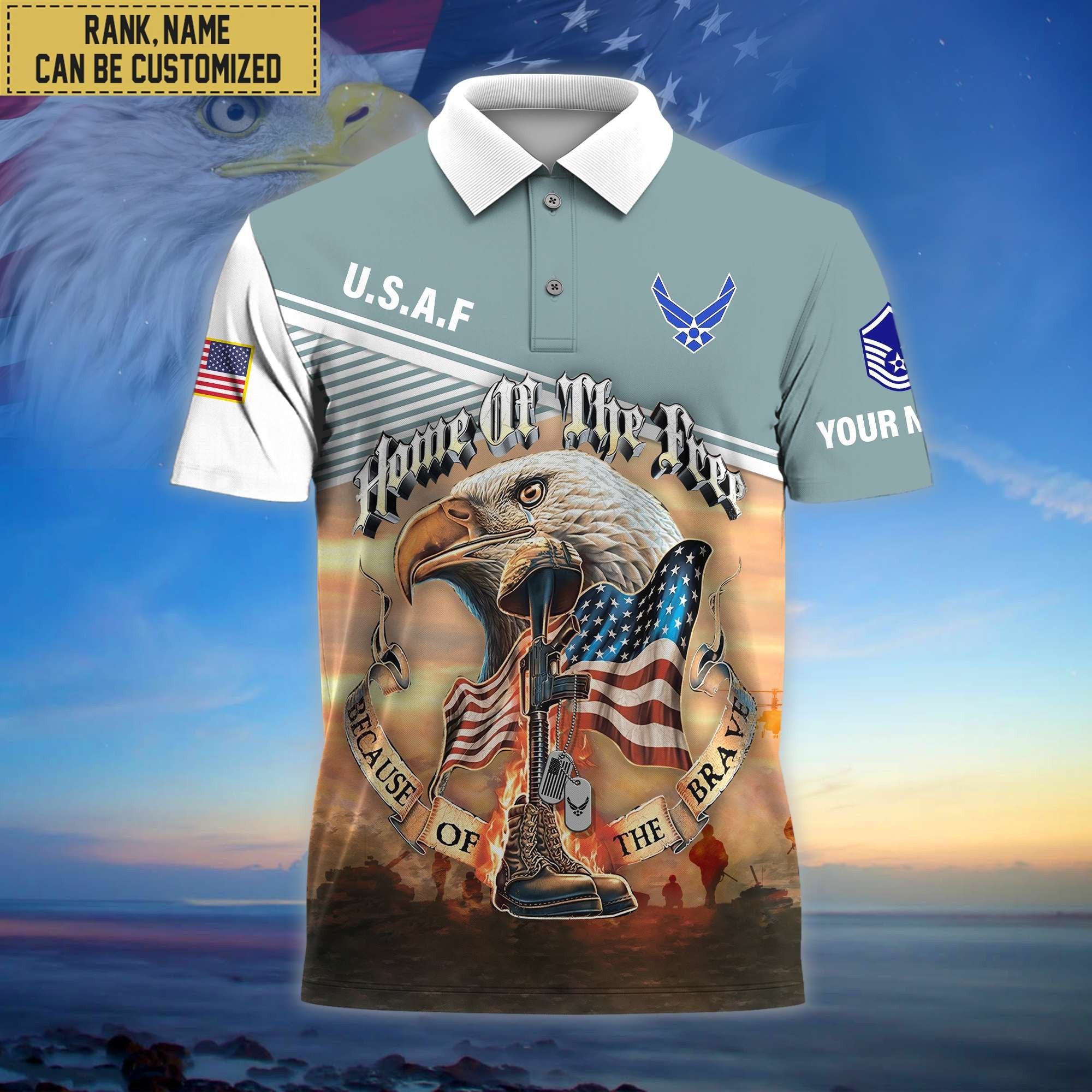 Premium Personalized US Veterans Polo Shirt, Gifts For Independence Day, Veterans Day BPVC150701