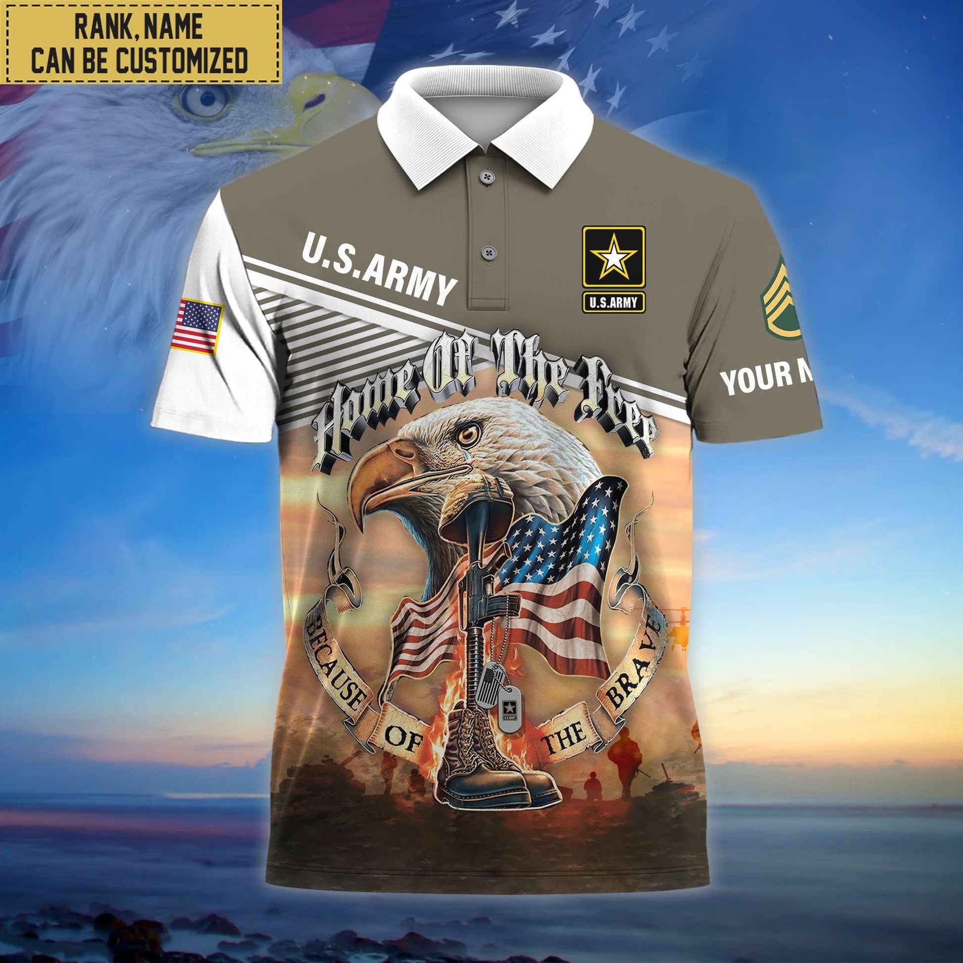 Premium Personalized US Veterans Polo Shirt, Gifts For Independence Day, Veterans Day BPVC150701