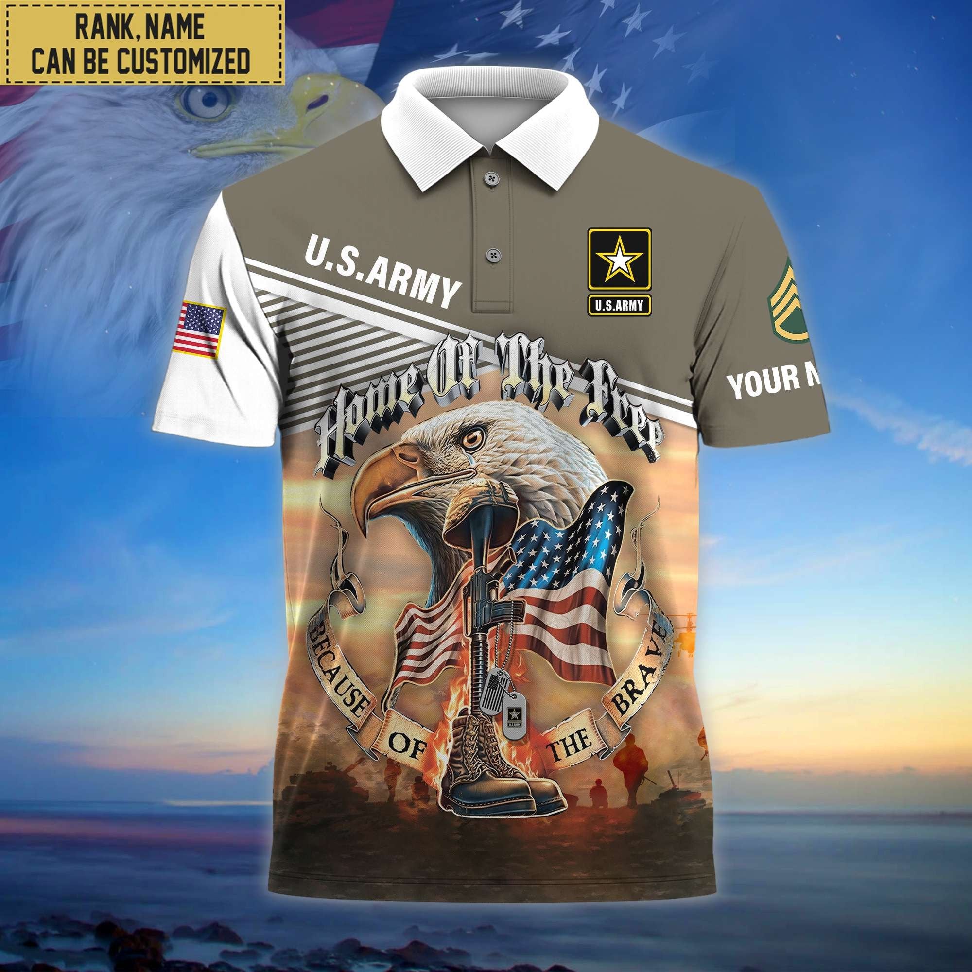 Premium Personalized US Veterans Polo Shirt, Gifts For Independence Day, Veterans Day BPVC150701