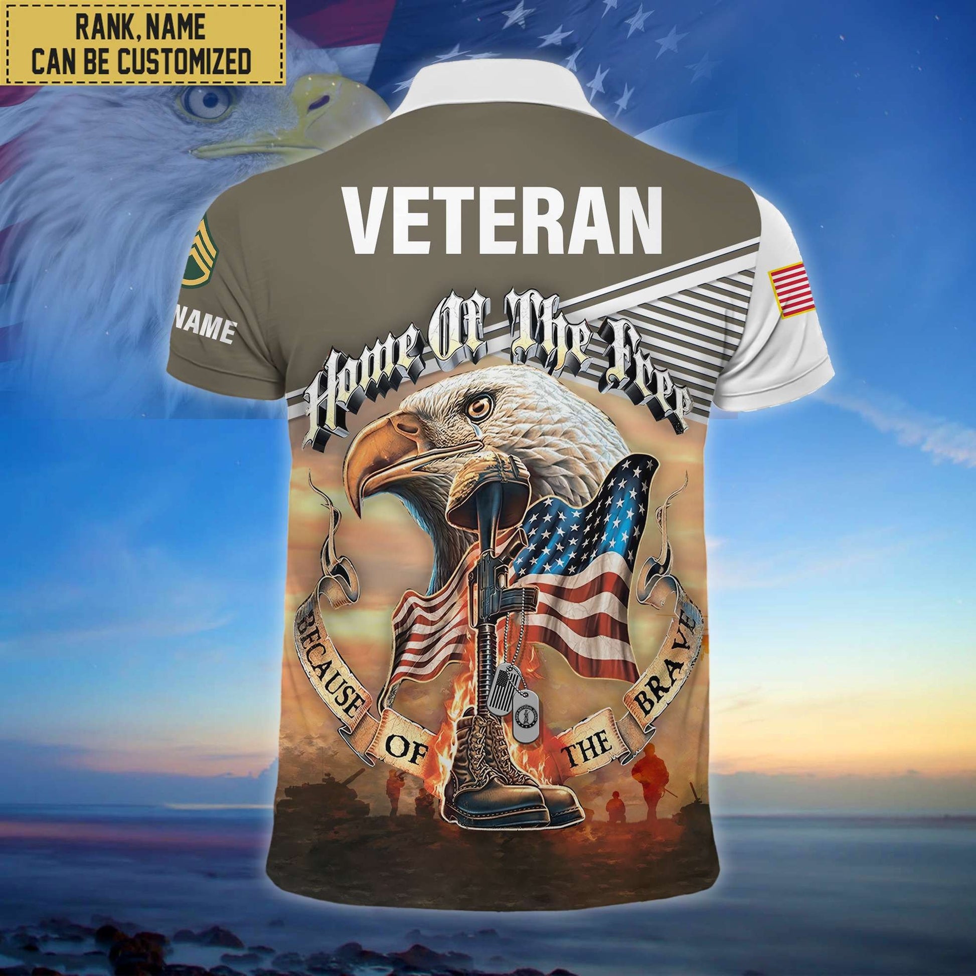 Premium Personalized US Veterans Polo Shirt, Gifts For Independence Day, Veterans Day BPVC150701
