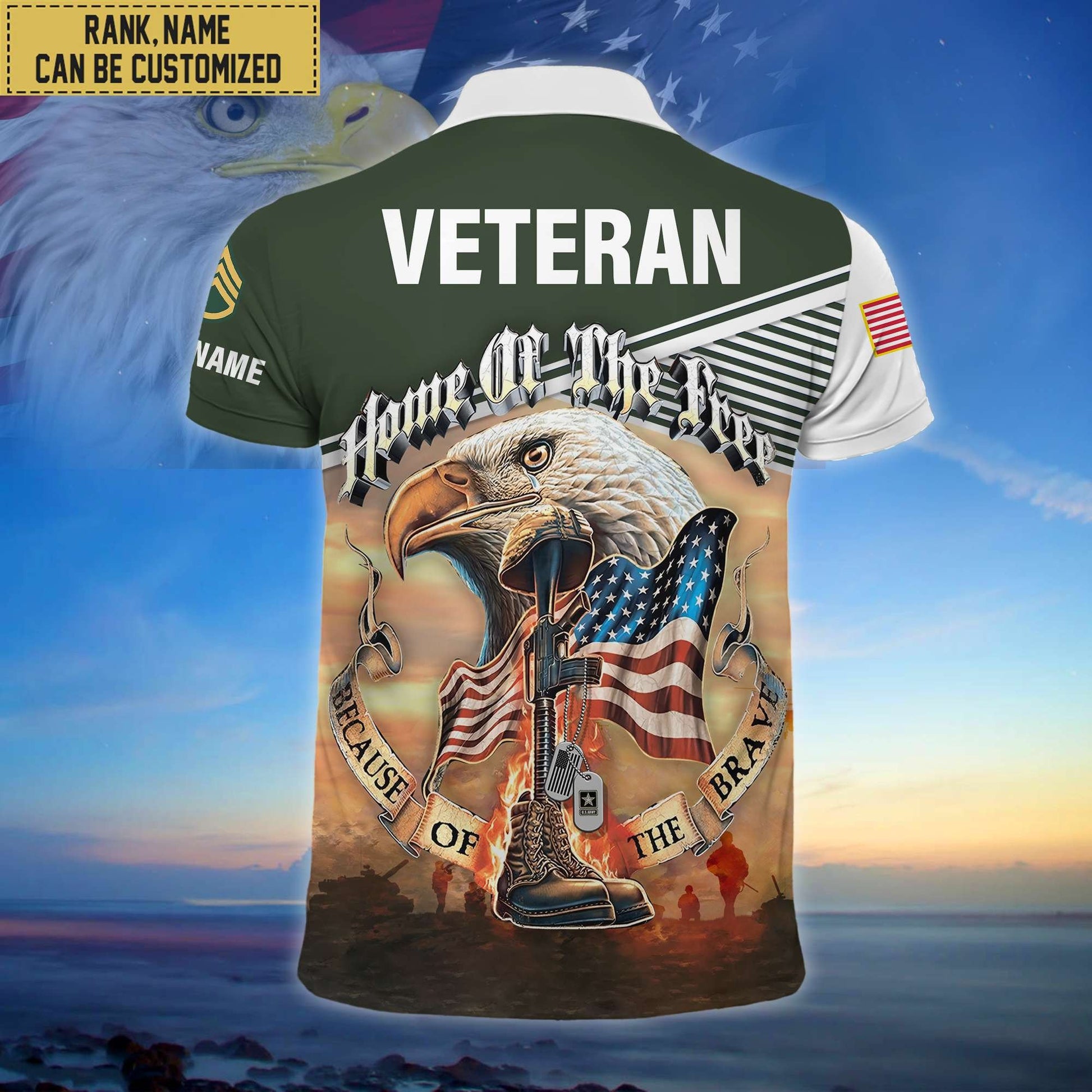 Premium Personalized US Veterans Polo Shirt, Gifts For Independence Day, Veterans Day BPVC150701