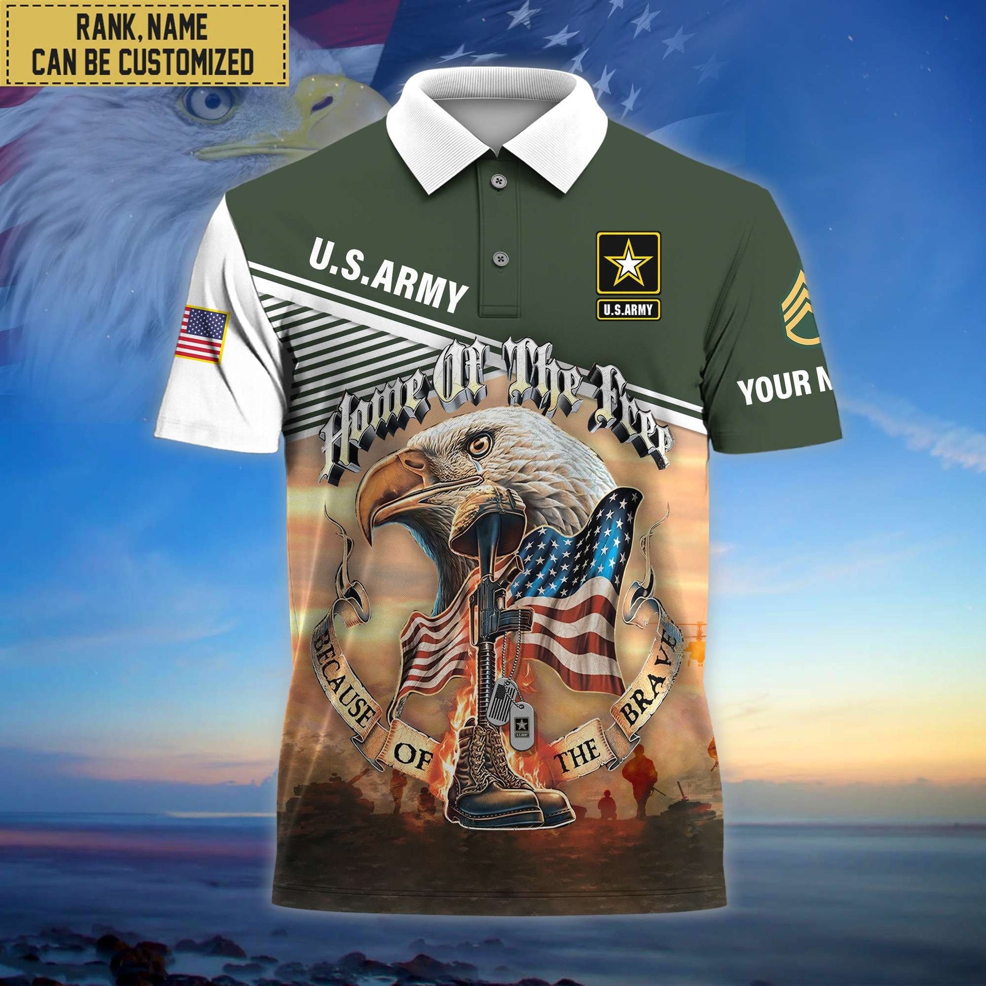 Premium Personalized US Veterans Polo Shirt, Gifts For Independence Day, Veterans Day BPVC150701