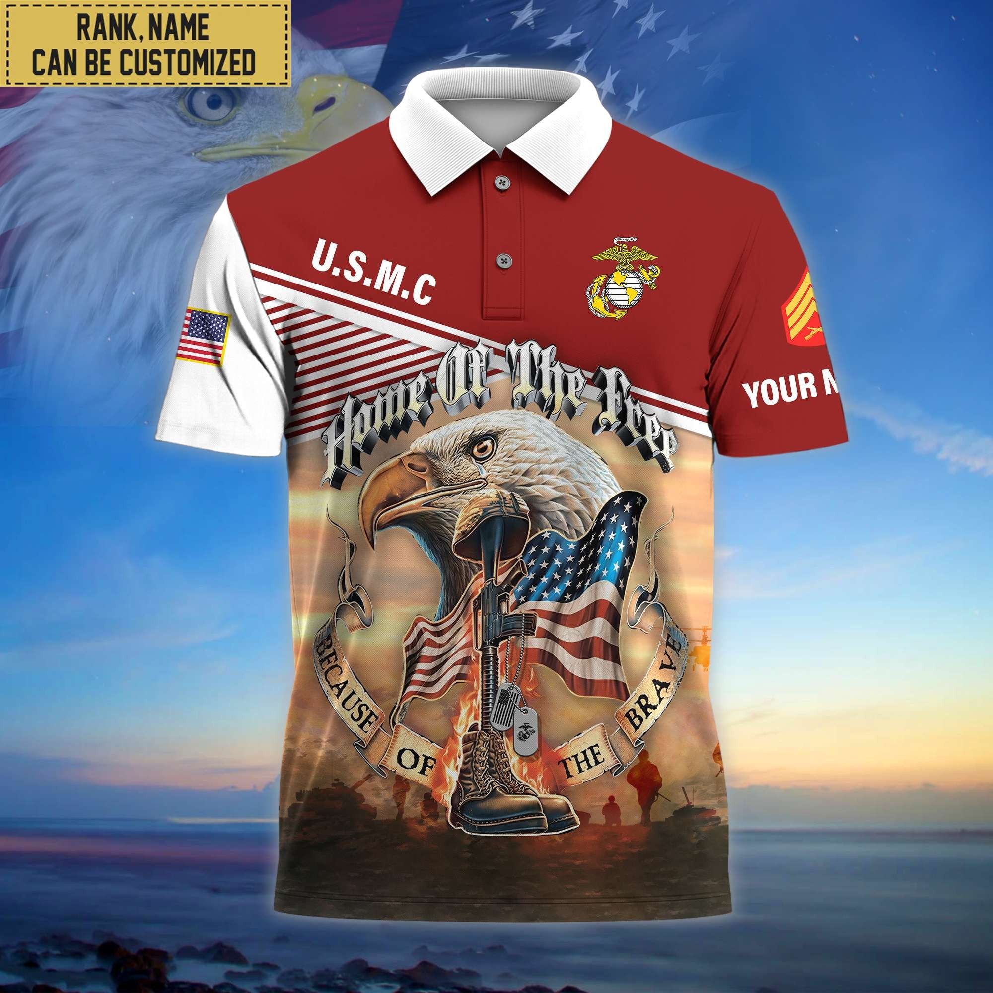 Premium Personalized US Veterans Polo Shirt, Gifts For Independence Day, Veterans Day BPVC150701