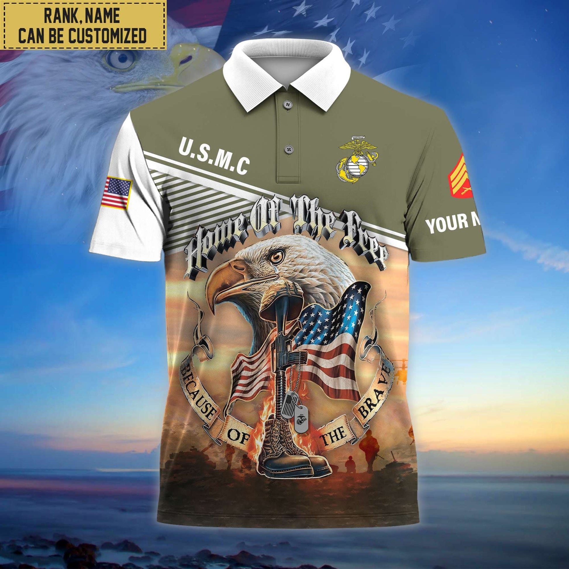 Premium Personalized US Veterans Polo Shirt, Gifts For Independence Day, Veterans Day BPVC150701