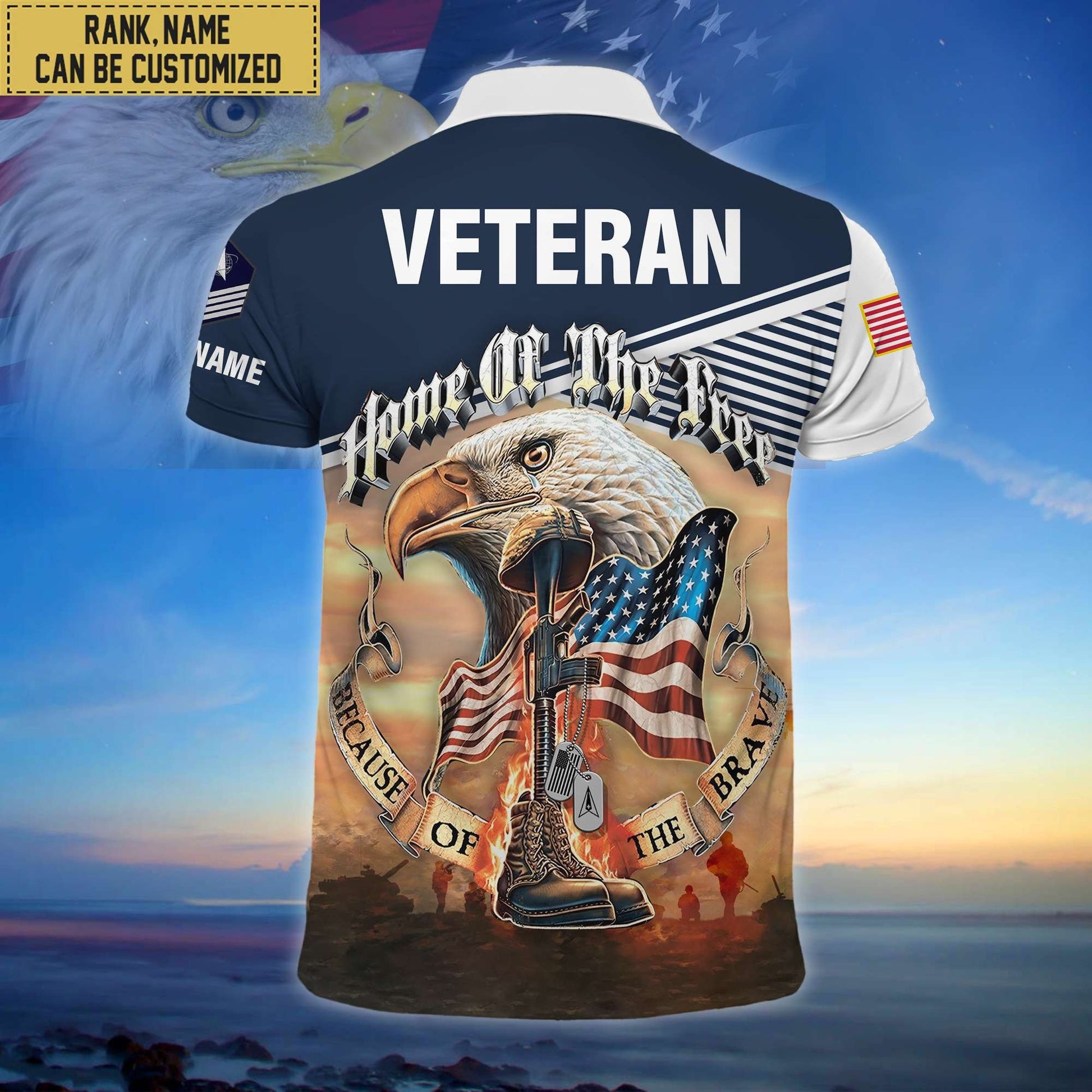Premium Personalized US Veterans Polo Shirt, Gifts For Independence Day, Veterans Day BPVC150701