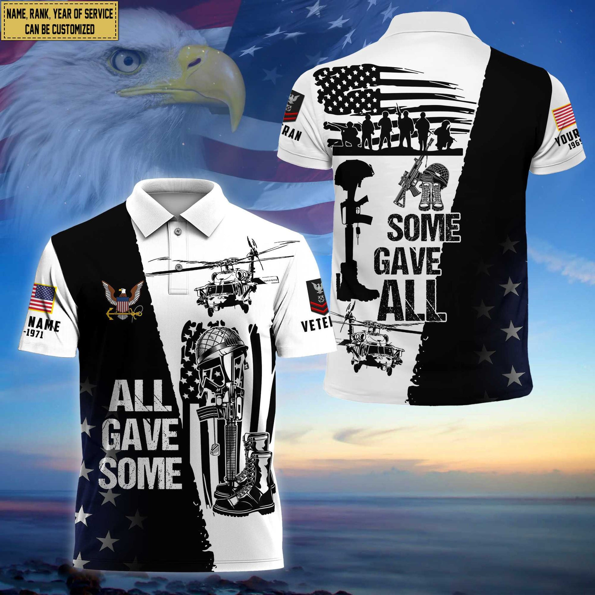 Premium Custom US Navy Polo Shirt, Gifts for Navy Veteran, Gifts For Dad, For Husband VPVC203702