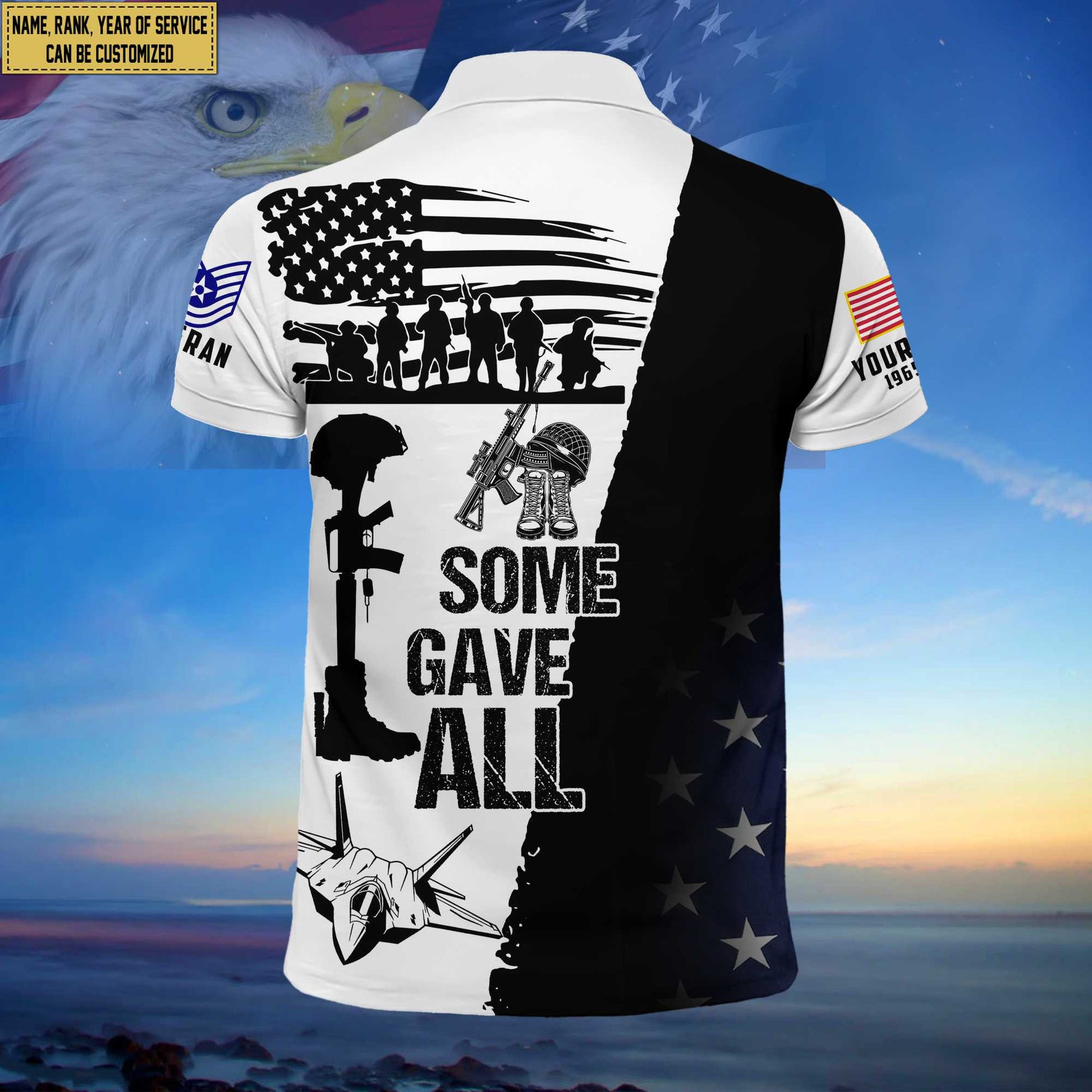 Premium Custom USAF Polo Shirt, Gifts for Air Force Veteran, Gifts For Dad, For Husband VPVC203704