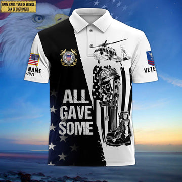 Premium Custom USCG Polo Shirt, Gifts for Coast Guard Veteran, Gifts For Dad, For Husband VPVC203705