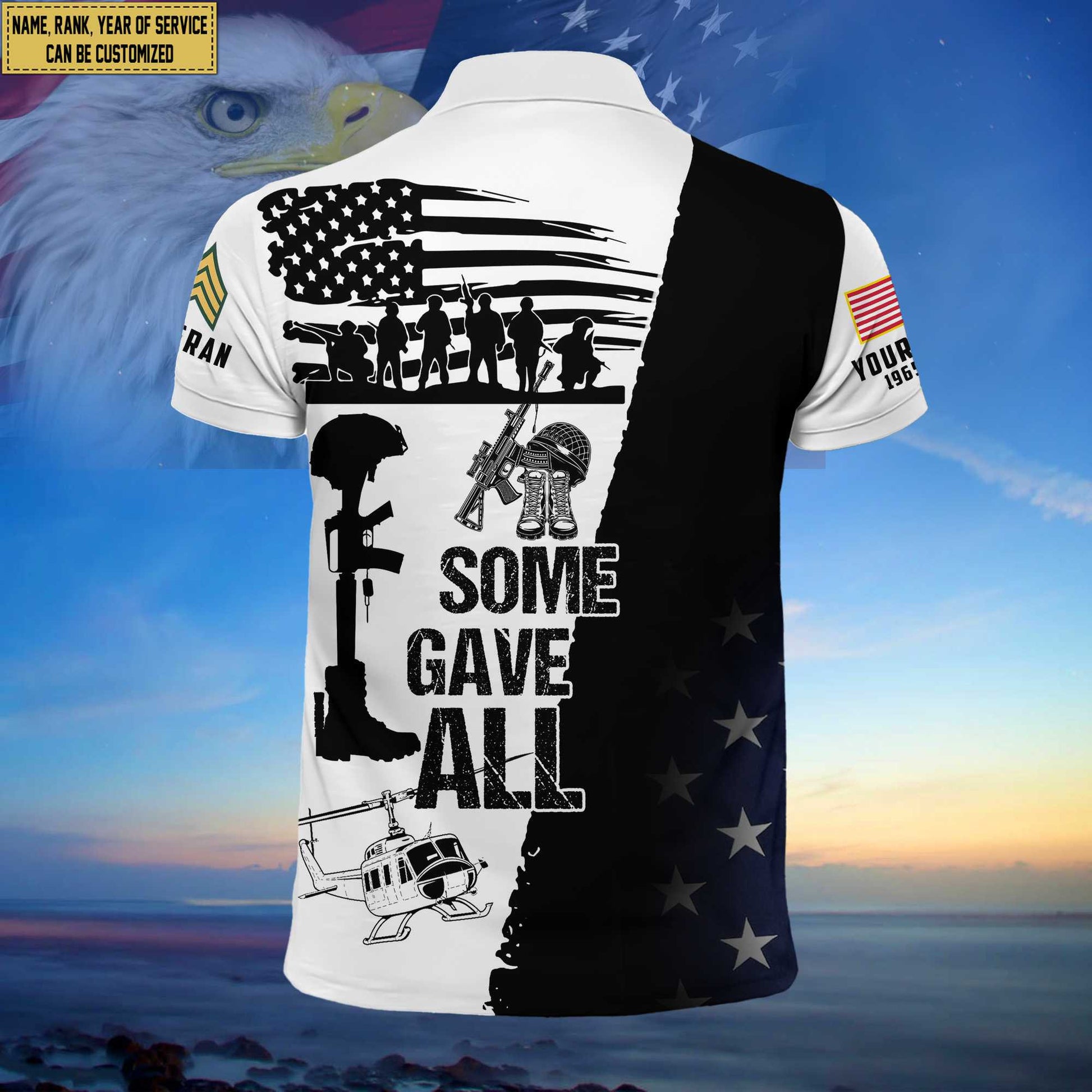 Premium Custom Vietnam Veteran Polo Shirt, Gifts for Vietnam Veteran, Gifts For Dad, For Husband VPVC203706